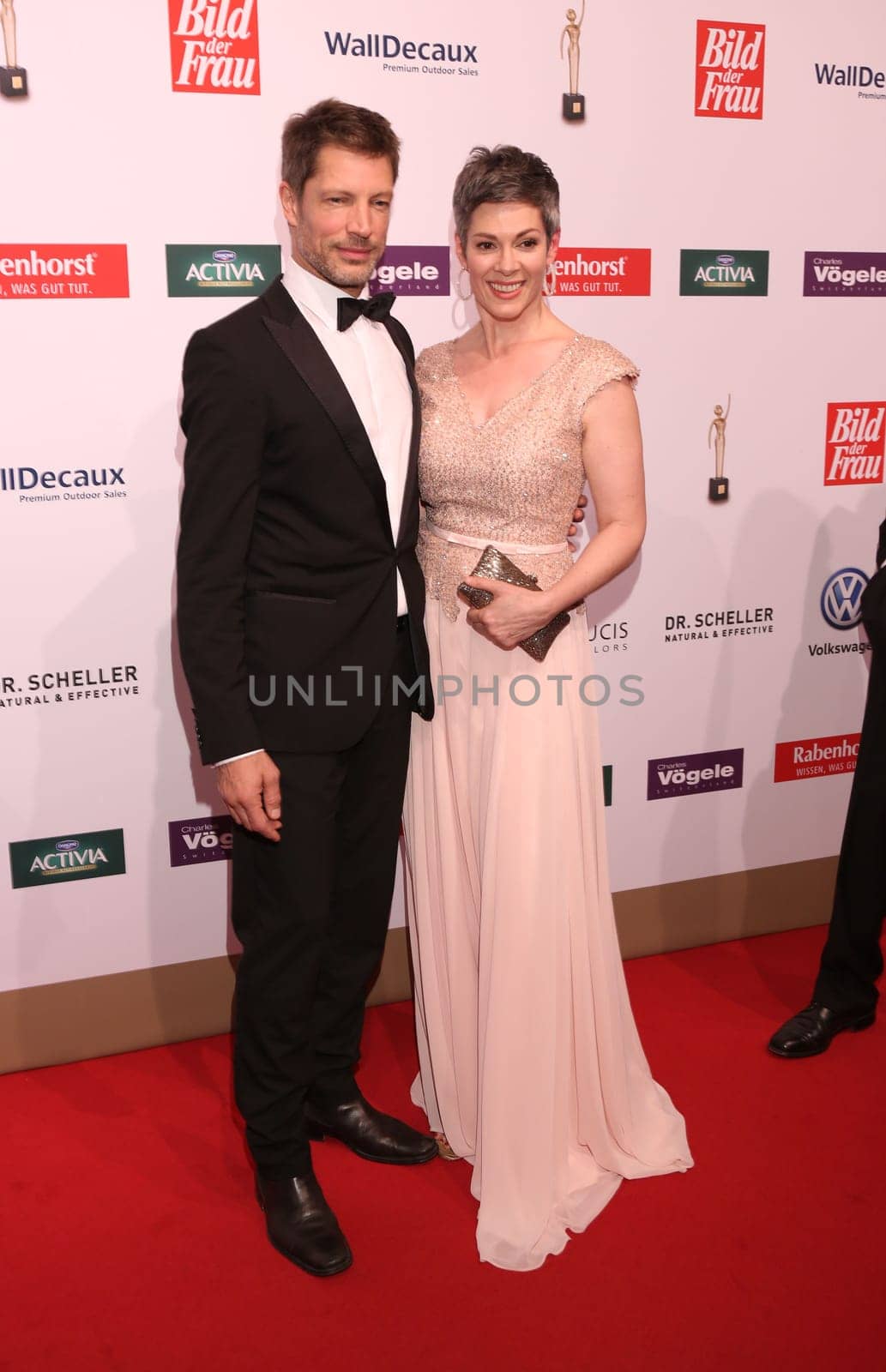 Cheryl Shepard and partner at the 'Goldene Bild der Frau 2016 in Hamburg