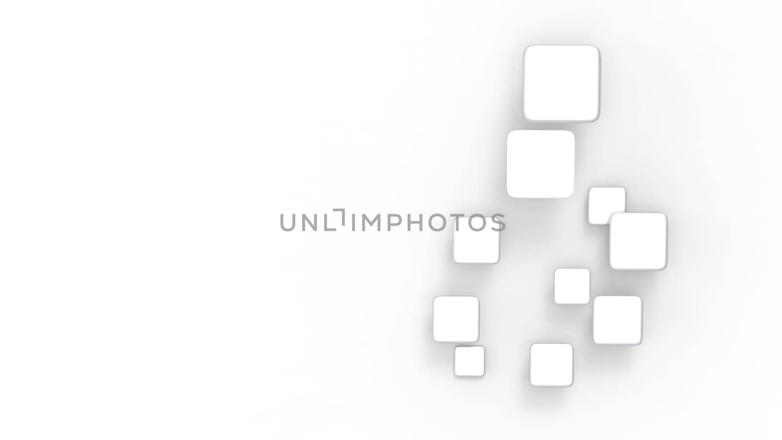 The 3d rendering abstract geometric shape from gray rhombus