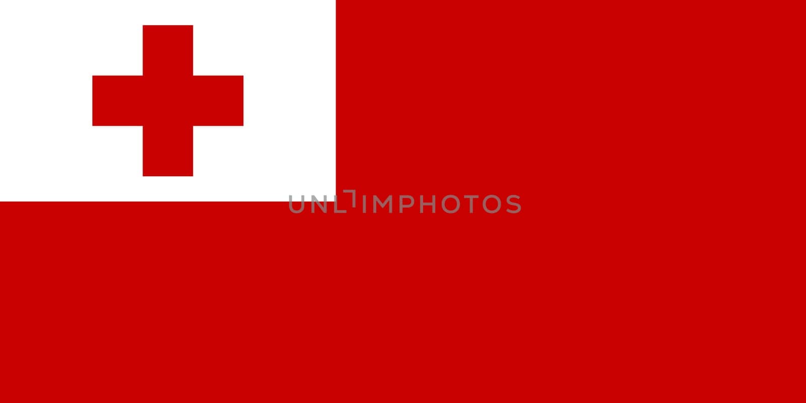 Tongan national official flag. Patriotic symbol, banner, element, background. Accurate dimensions. Flag of Tonga in correct size and colors, vector illustration