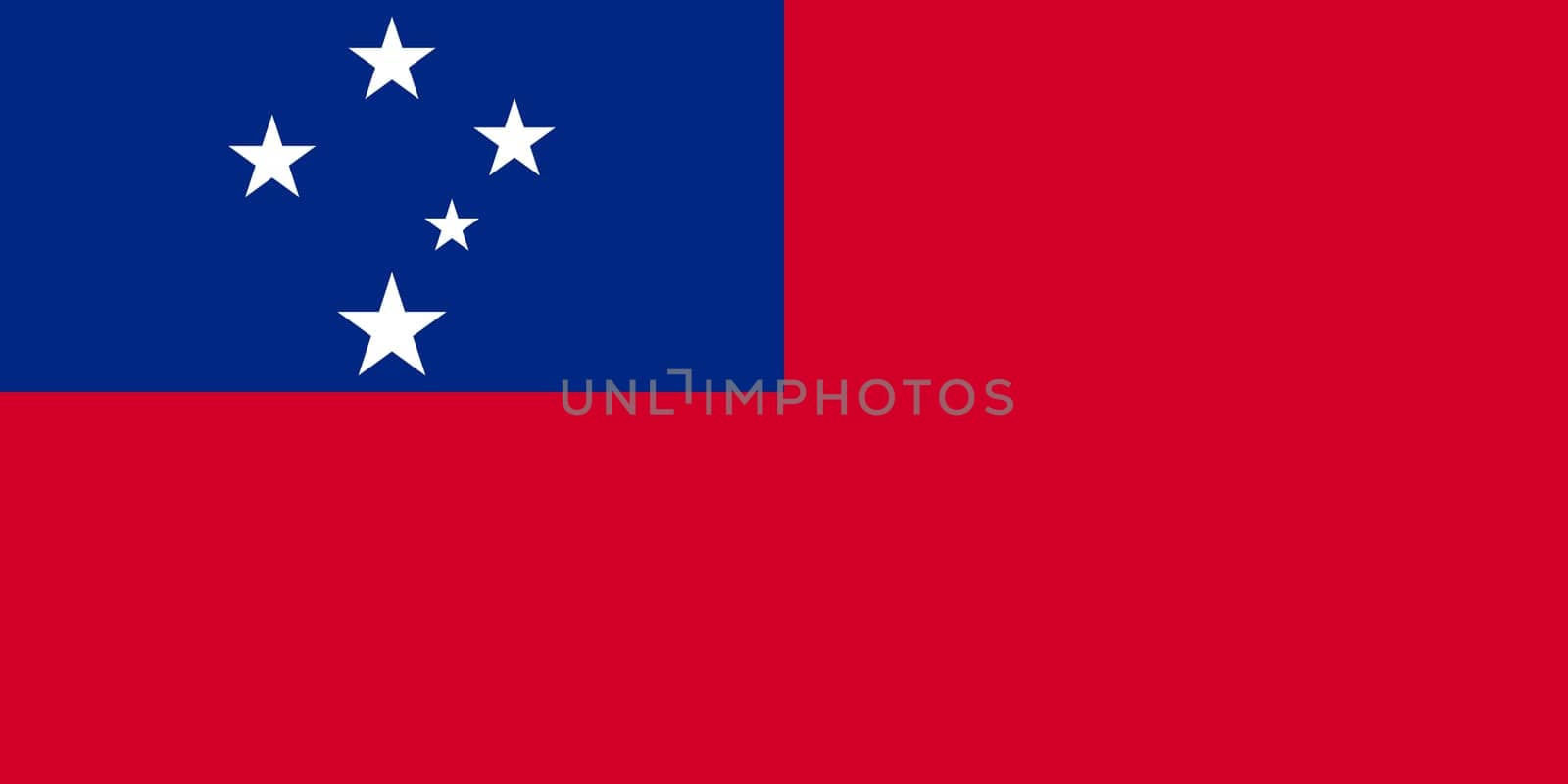 Samoan national official flag. Patriotic symbol, banner, element, background. Accurate dimensions. Flag of Samoa in correct size and colors, vector illustration