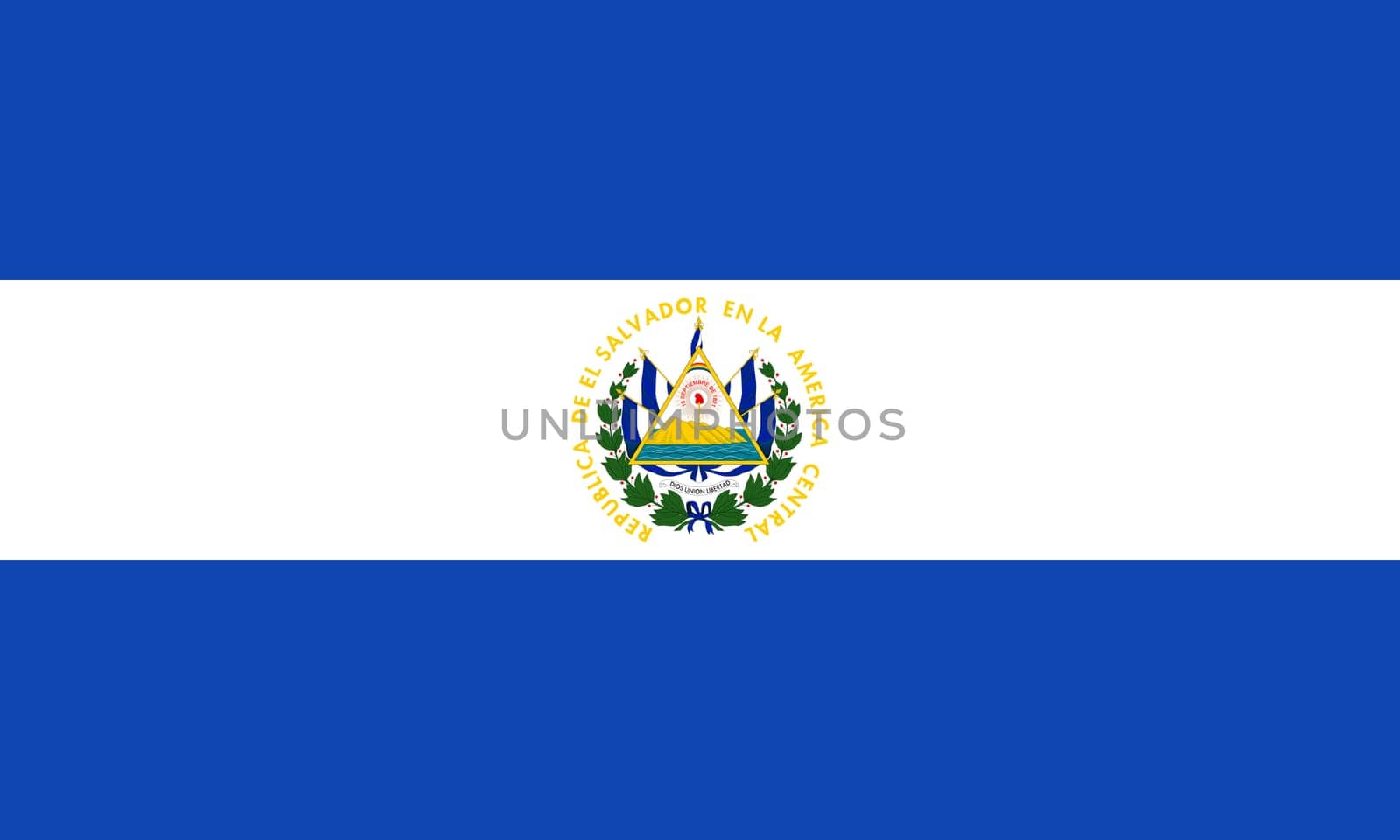 Salvadoran national official flag. Patriotic symbol, banner, element, background. Accurate dimensions. Flag of El Salvador in correct size and colors, vector illustration