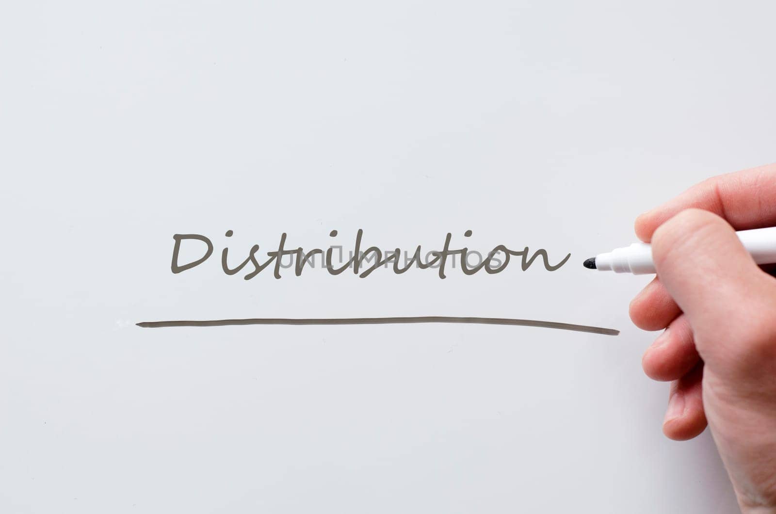 Human hand writing distribution on whiteboard