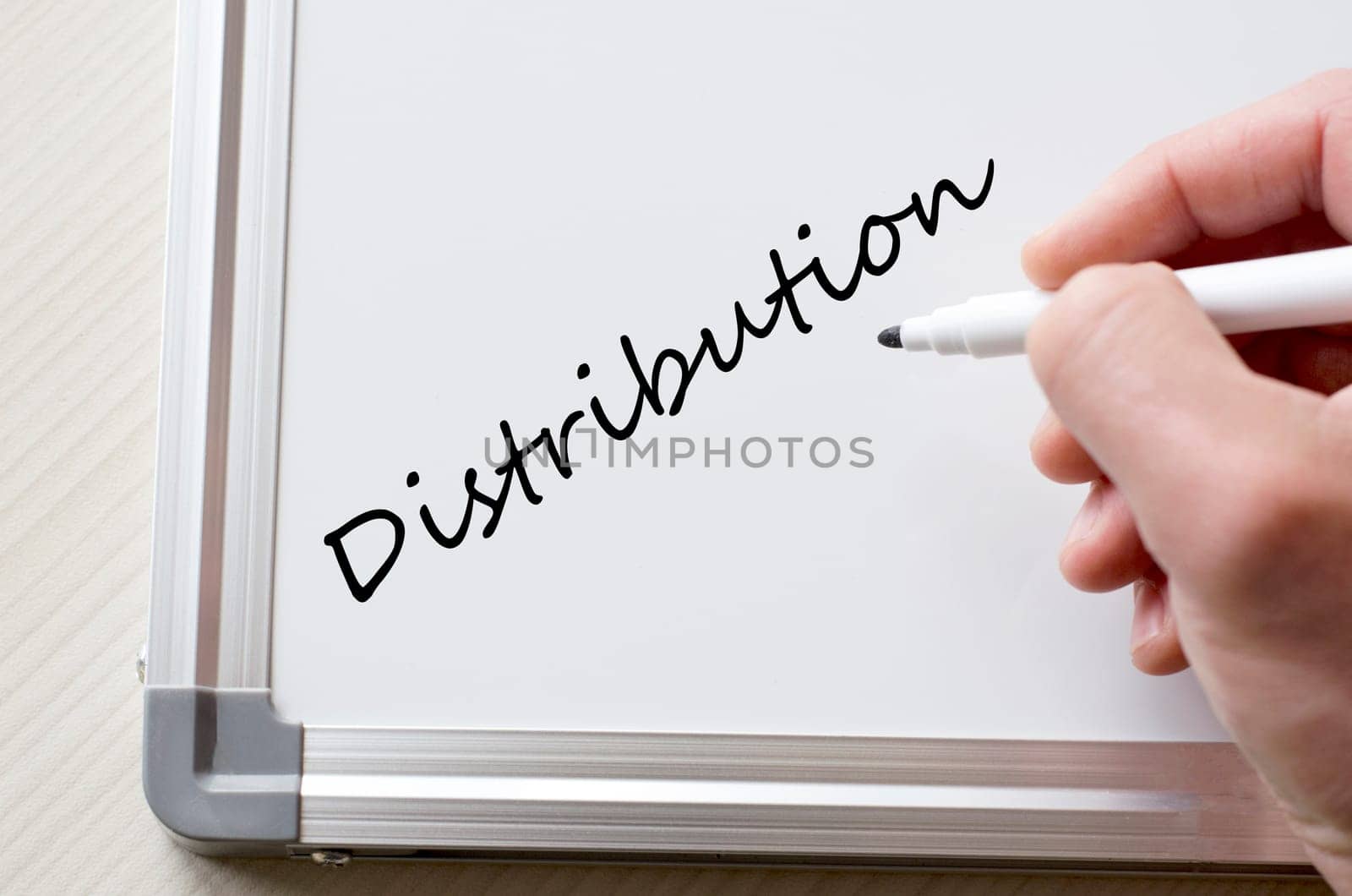 Human hand writing distribution on whiteboard