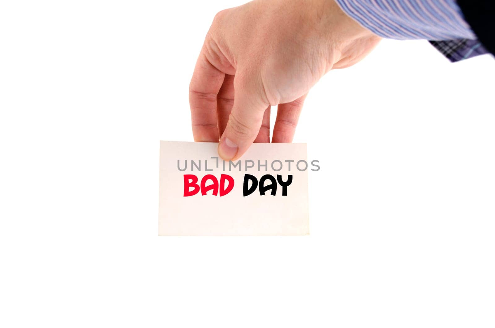 Bad day text concept isolated over white background