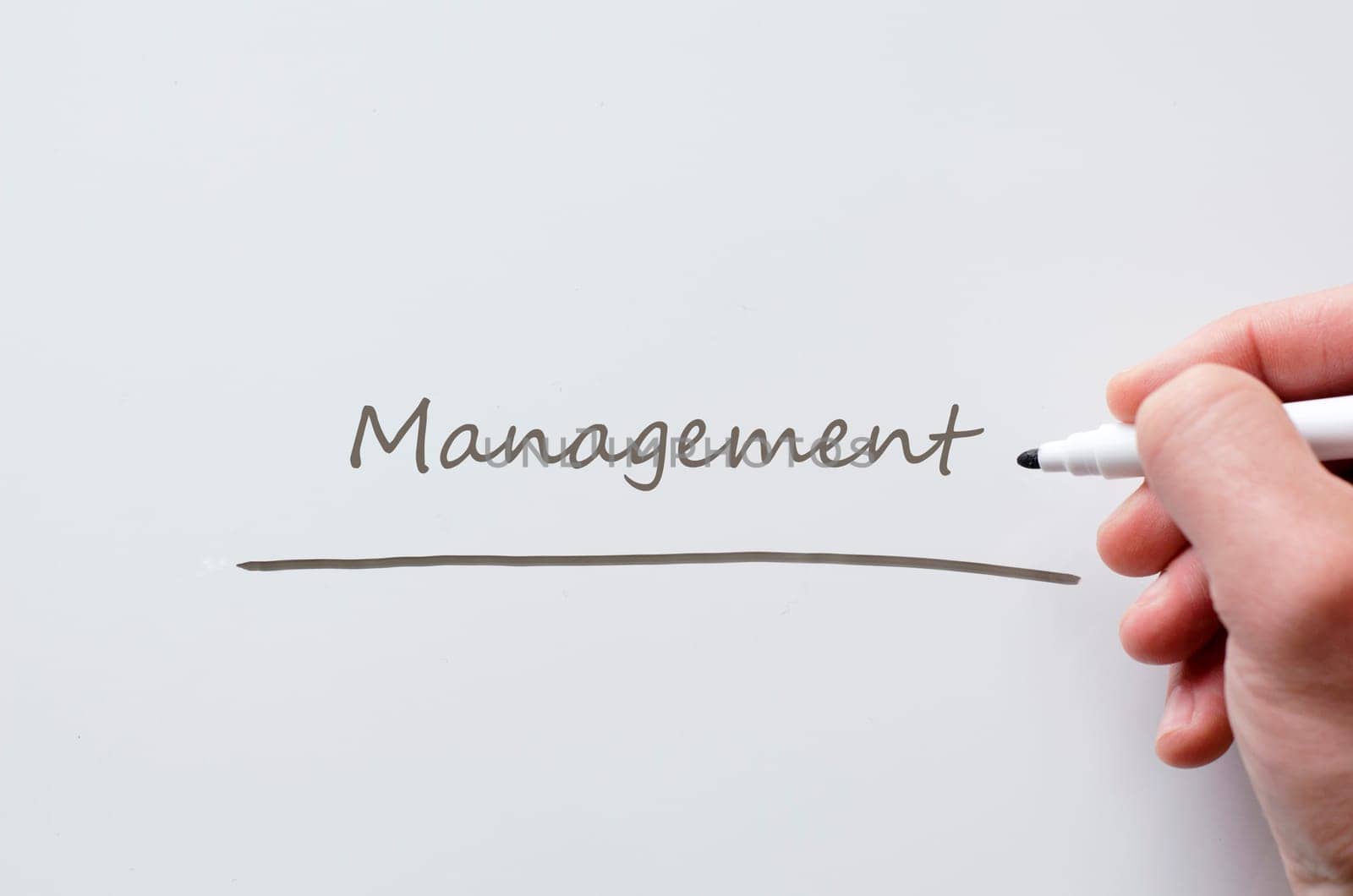 Human hand writing management on whiteboard