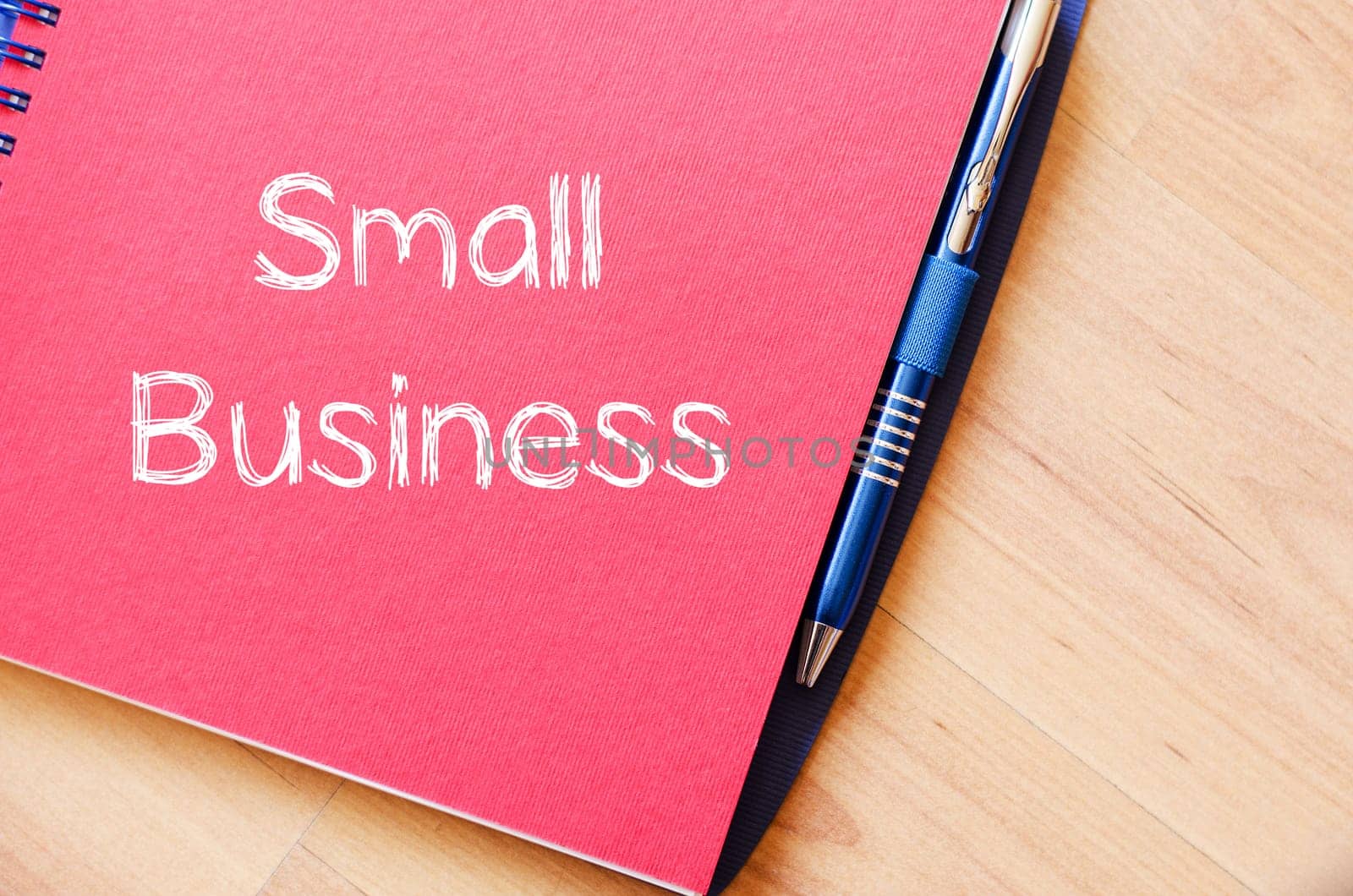 Small business text concept write on notebook