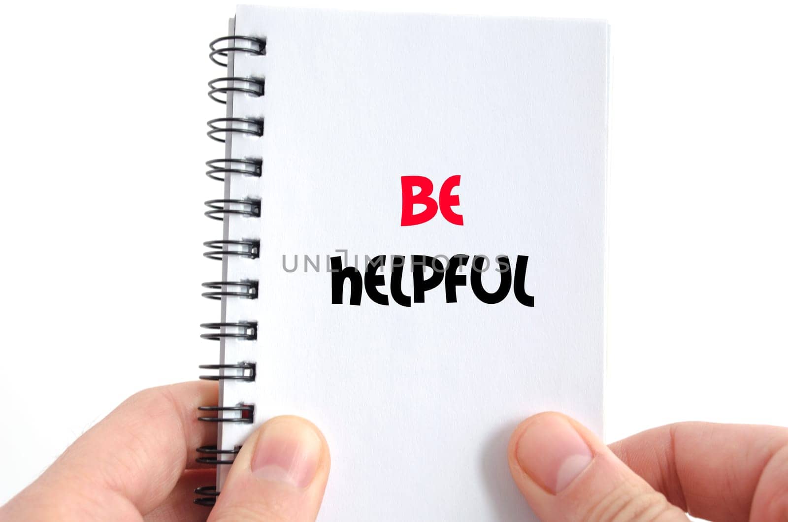 Be helpful text concept isolated over white background