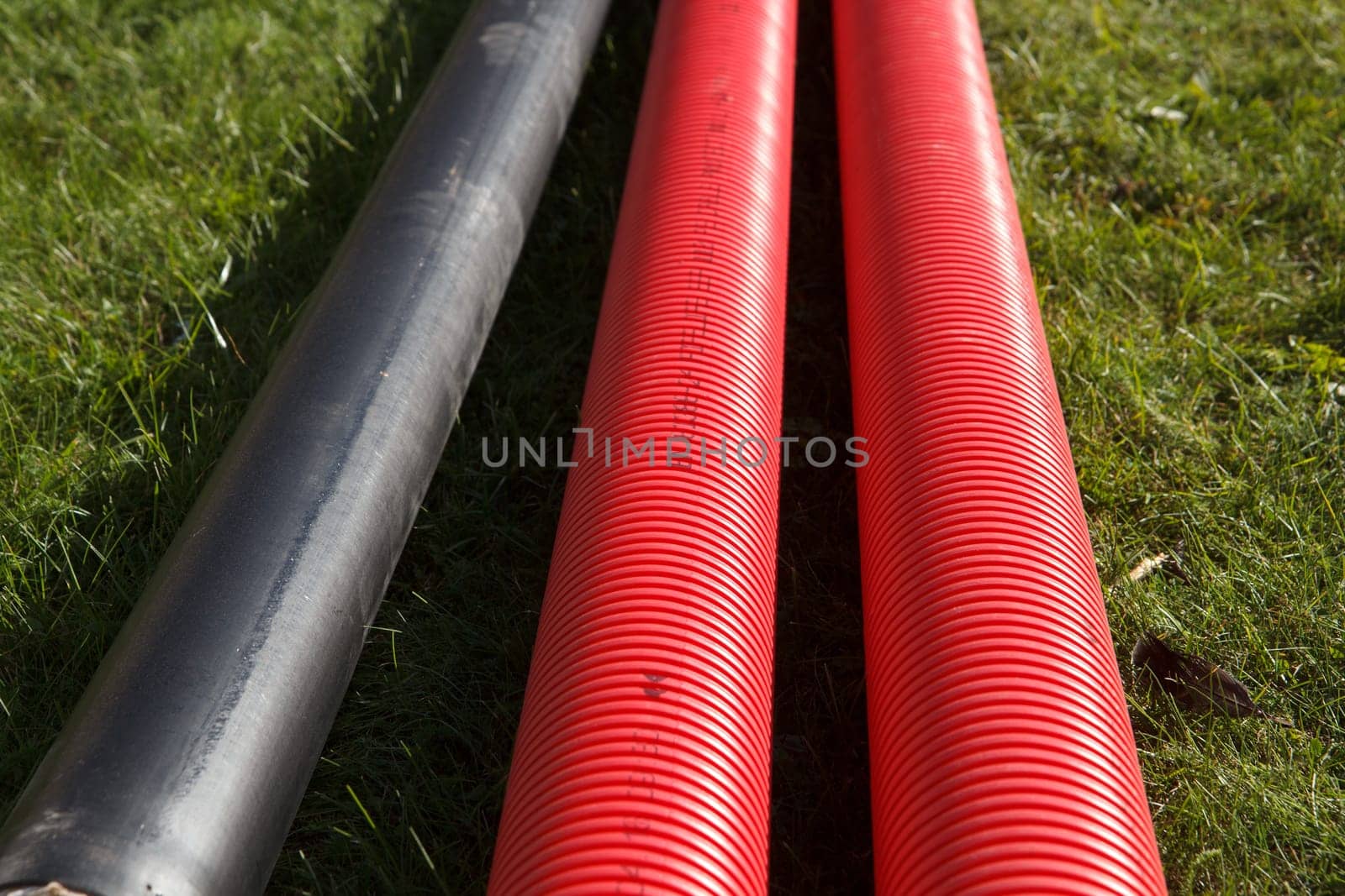 New plastic pvc pipes for a pipeline