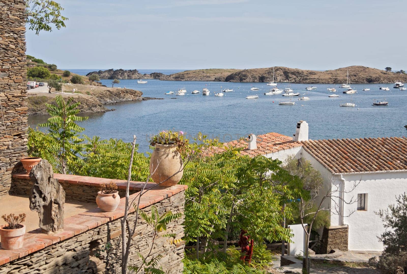 View of the small bay of Port Lligat in Catalonia Spain