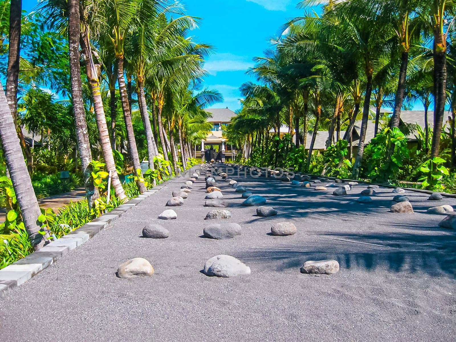 Nusa Dua, Bali, Indonesia - April 14, 2014: View of the The main entrance at St. Regis Bali Resort
