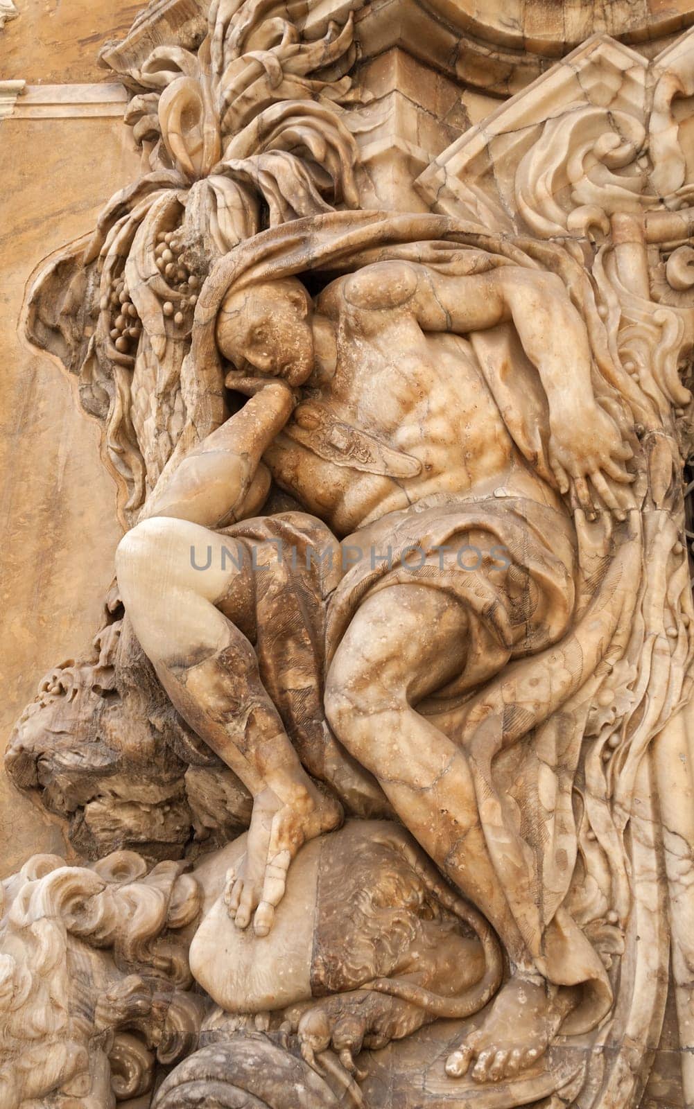 Sculpture on the front gate of Palacio del Marques de Dos Aguas Valencia, Spain