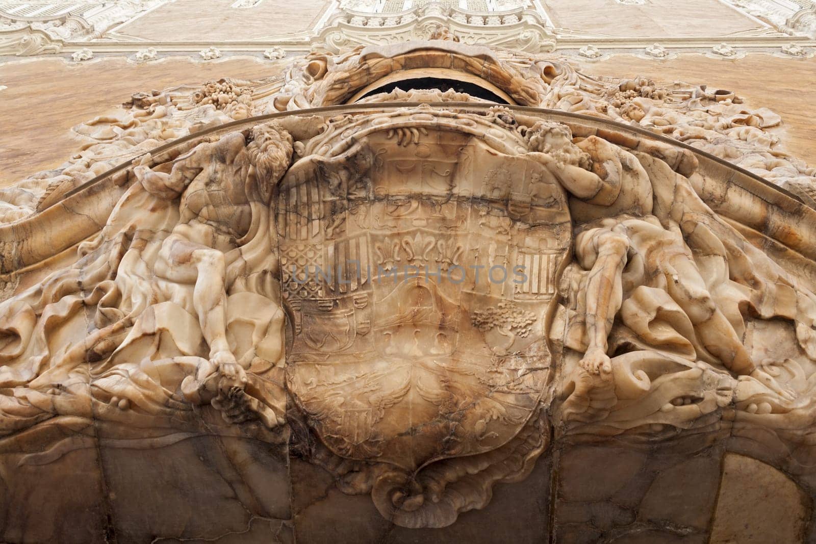Sculpture on the front gate of Palacio del Marques de Dos Aguas Valencia, Spain