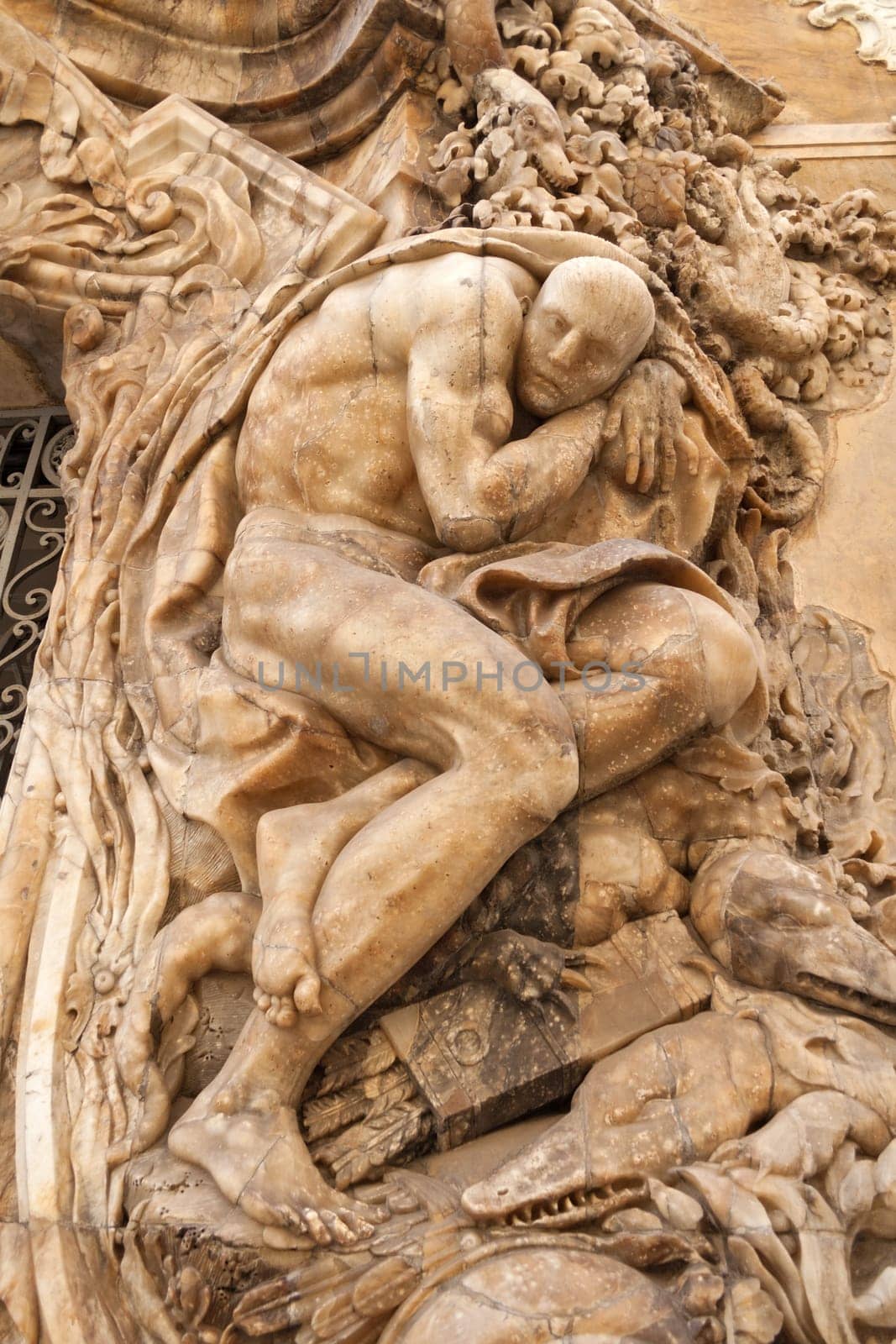 Sculpture on the front gate of Palacio del Marques de Dos Aguas Valencia, Spain