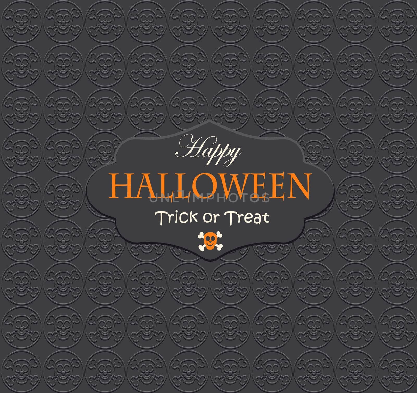 Stylish black Poster, banner or background for Halloween Party Night, vector illustration.