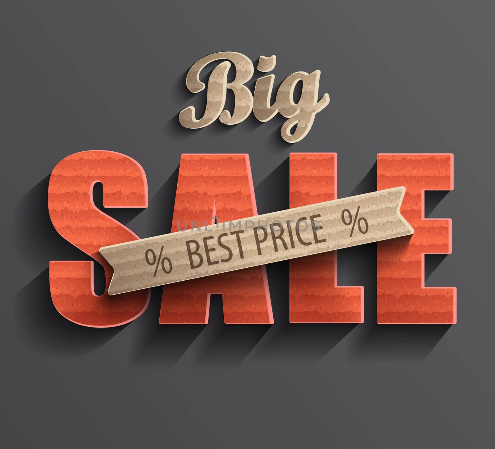 Big sale banner. Sale and discounts. Vector illustration
