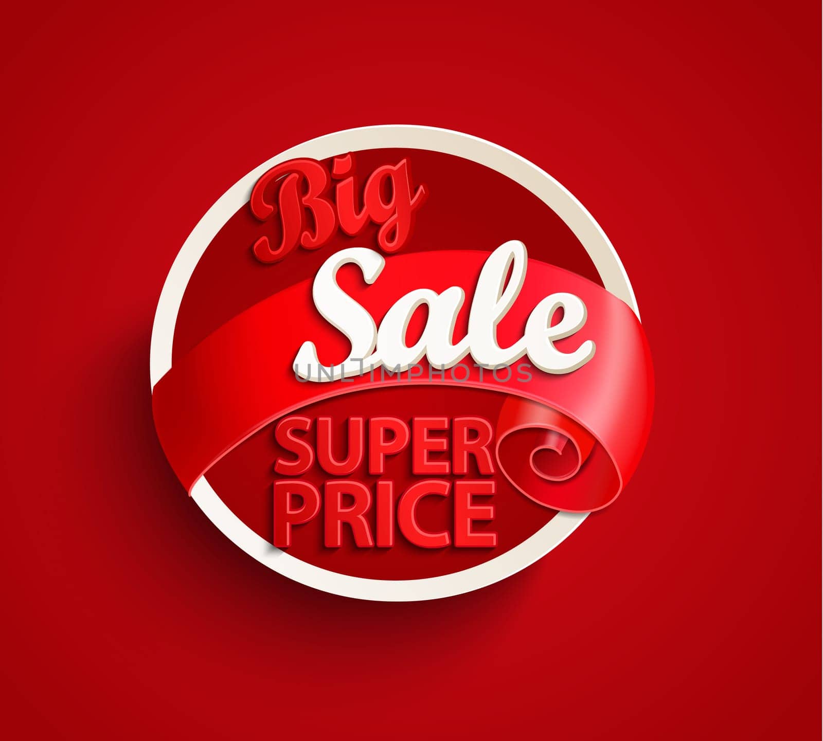 Big sale banner. Discount concept illustration. For retail