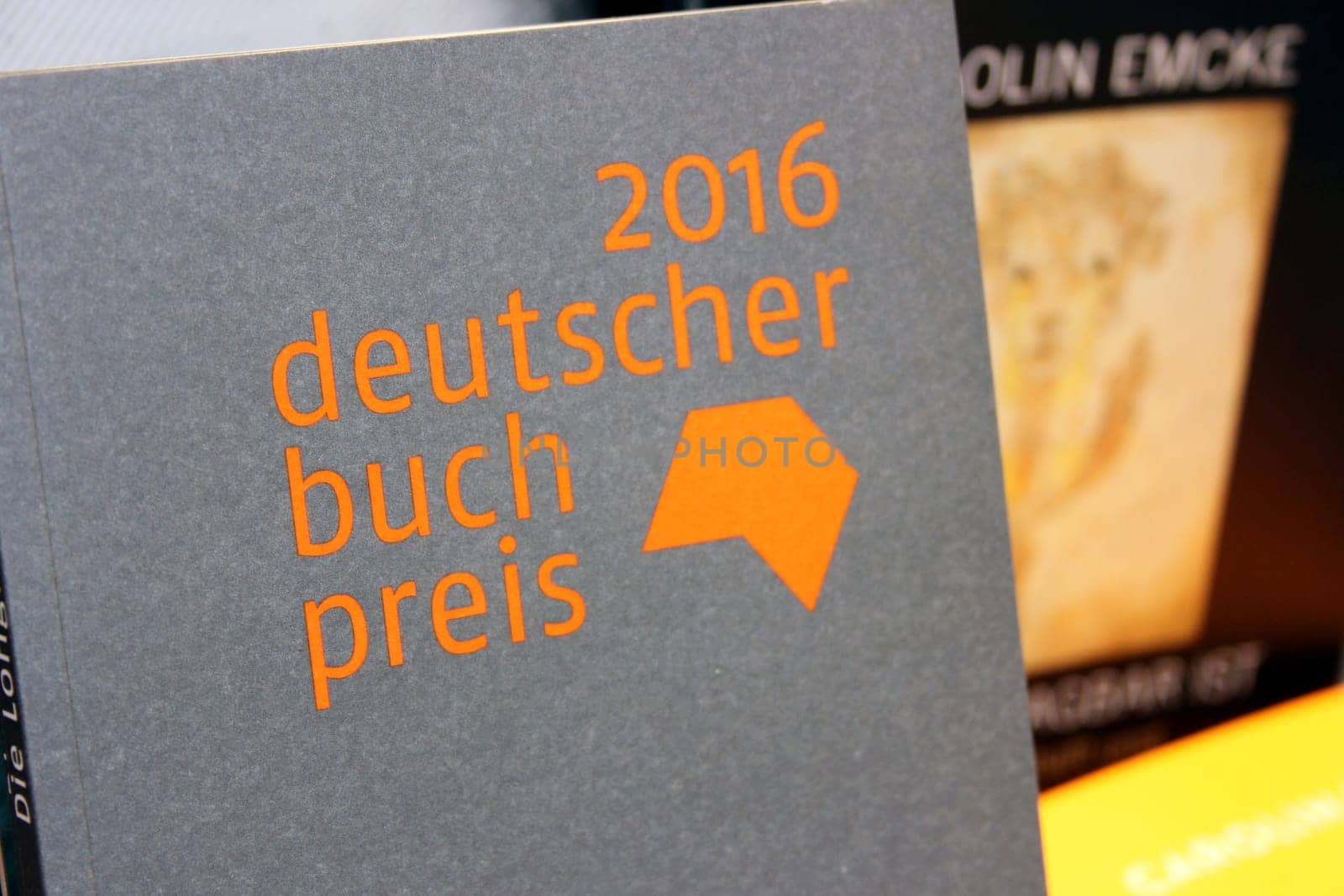 German Book Prize 2016 with books in the background