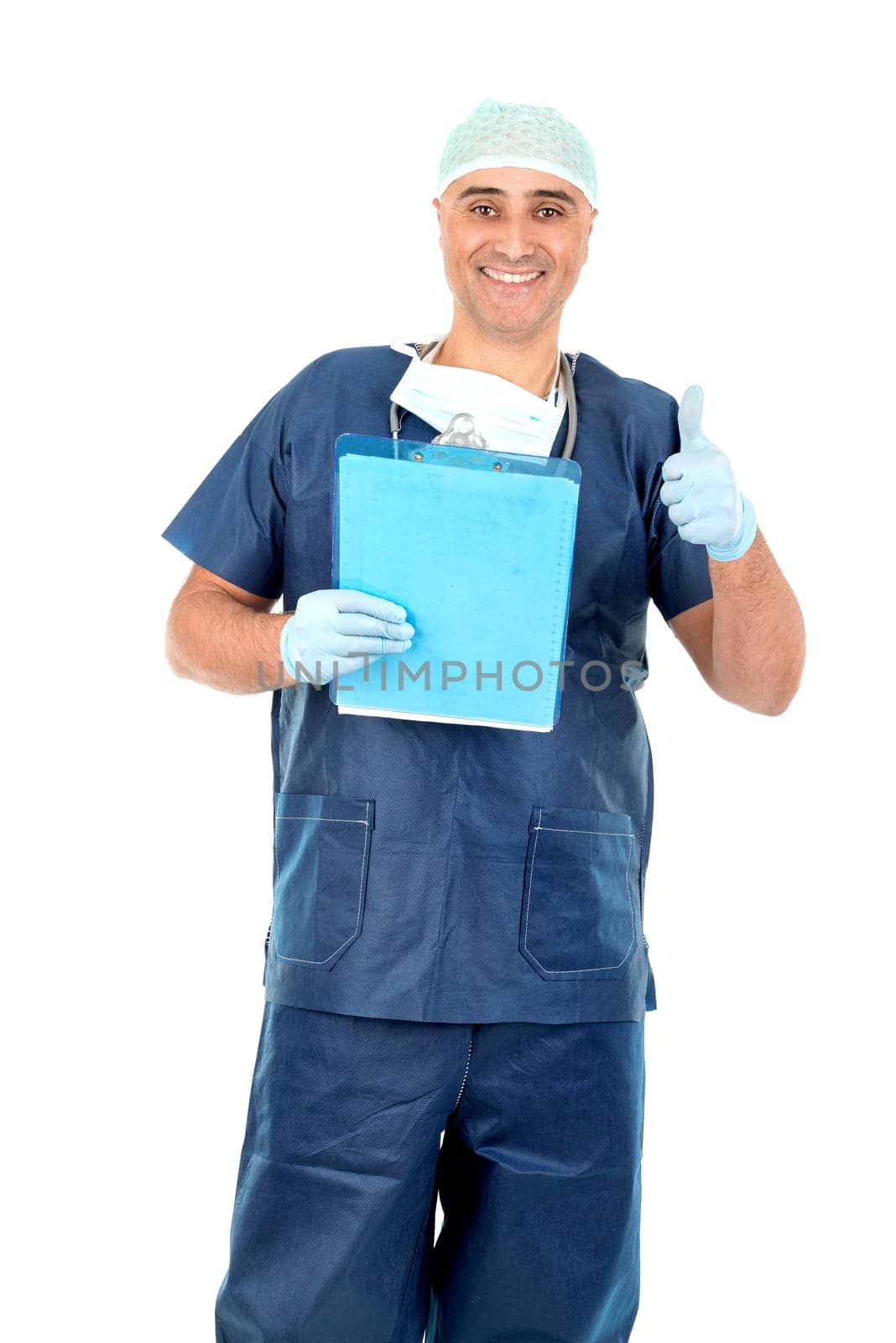 Doctor isolated against a white background