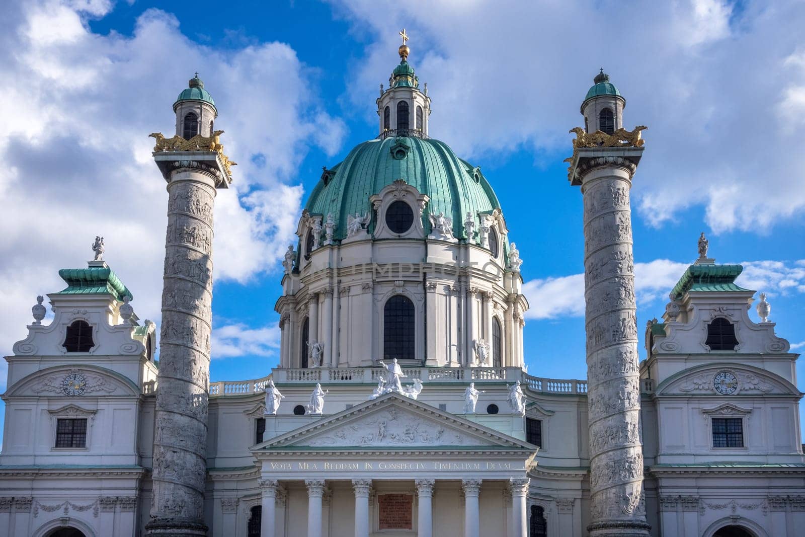 Karlskirche Vienna,baroque landmark of the capital of Austria