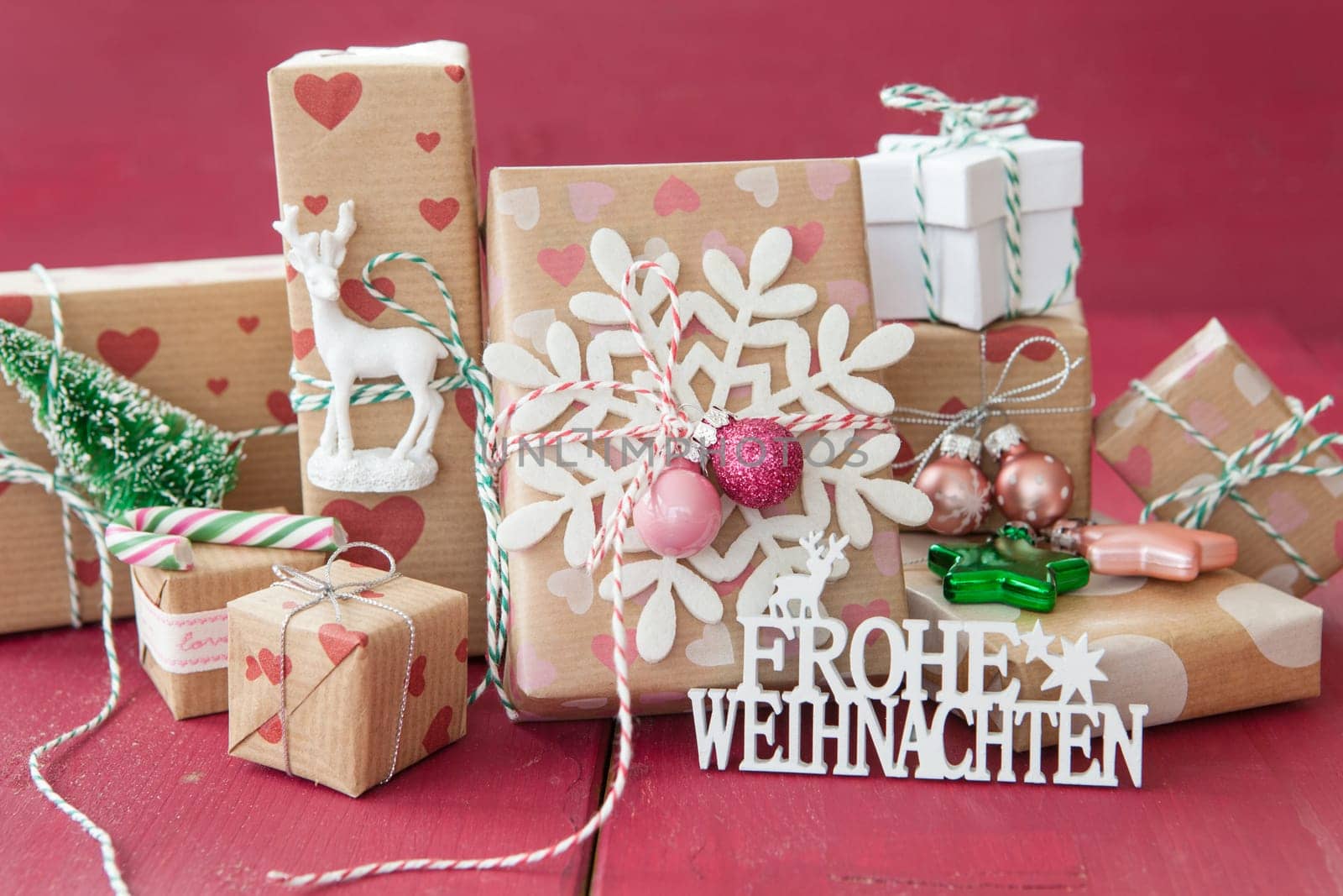 Small gifts with decoration for Christmas
