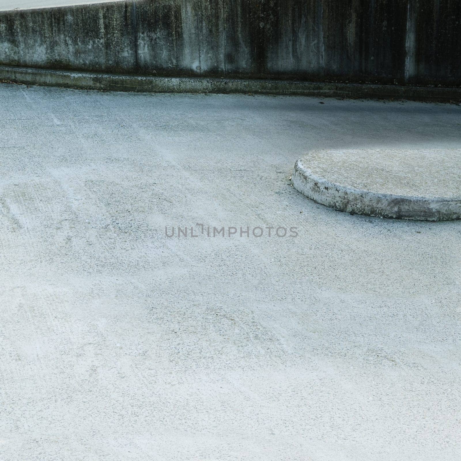 Concrete on the road