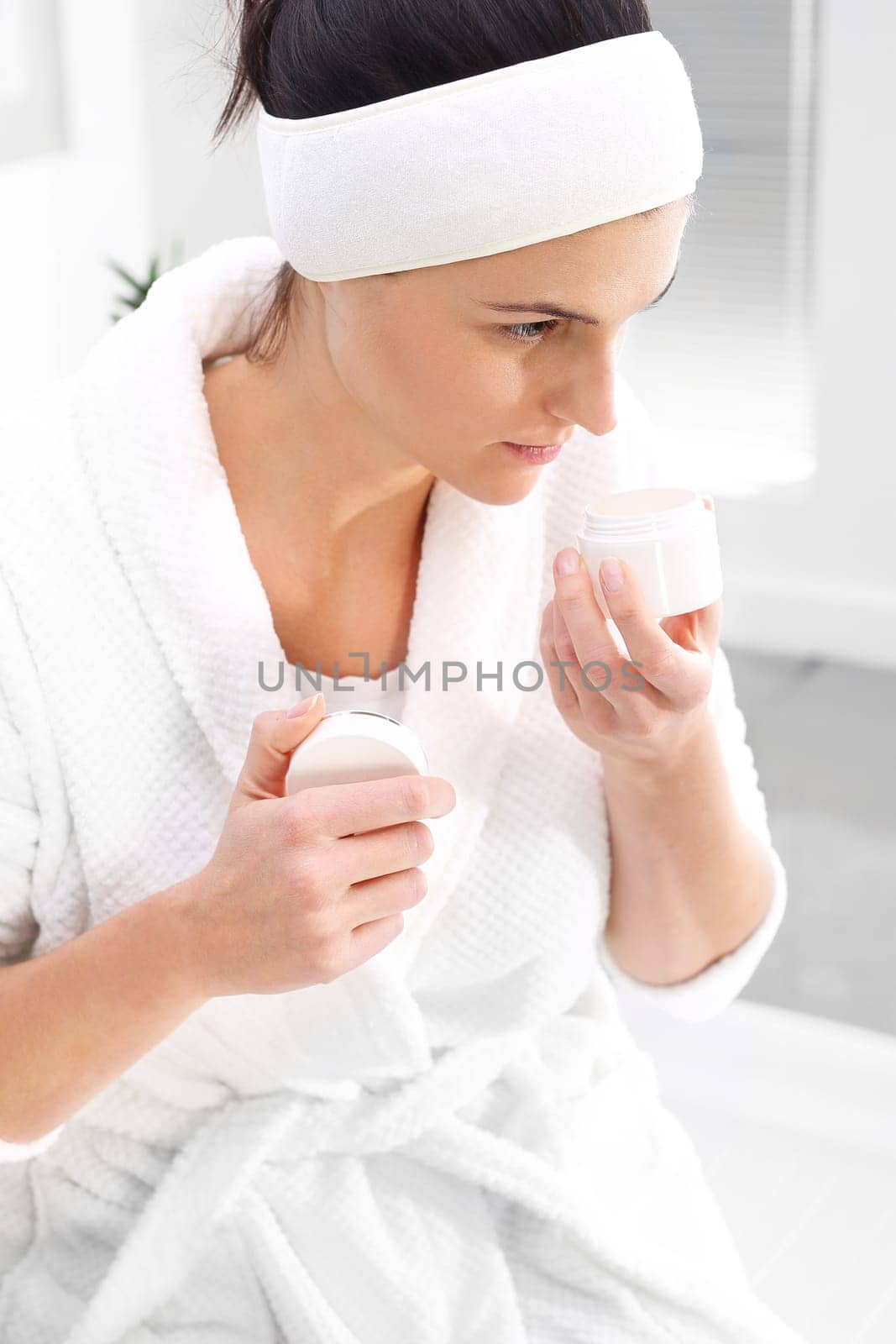 beautiful young woman in a beauty salon.