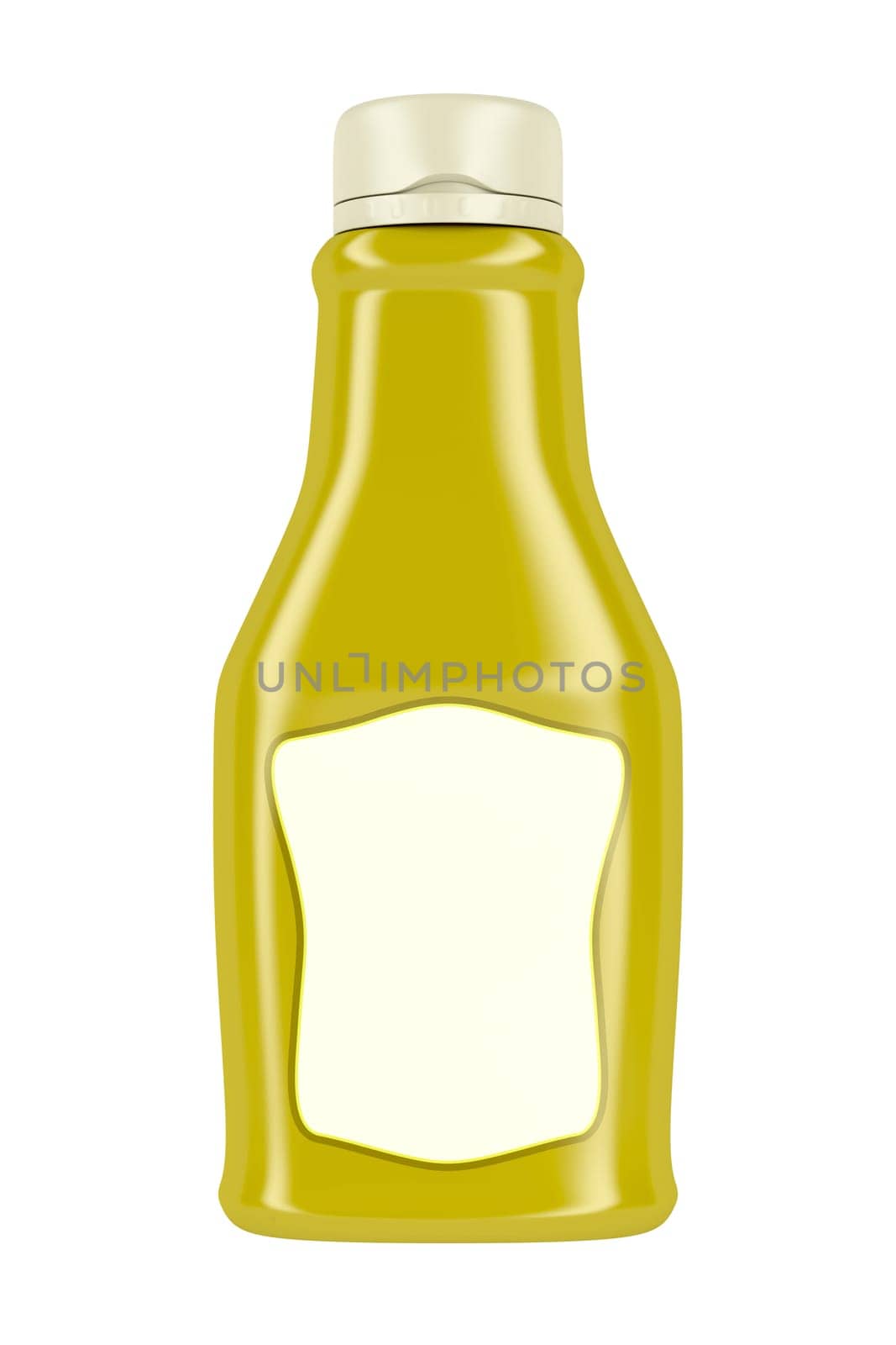 Bottle for mustard or mayonnaise isolated on white background