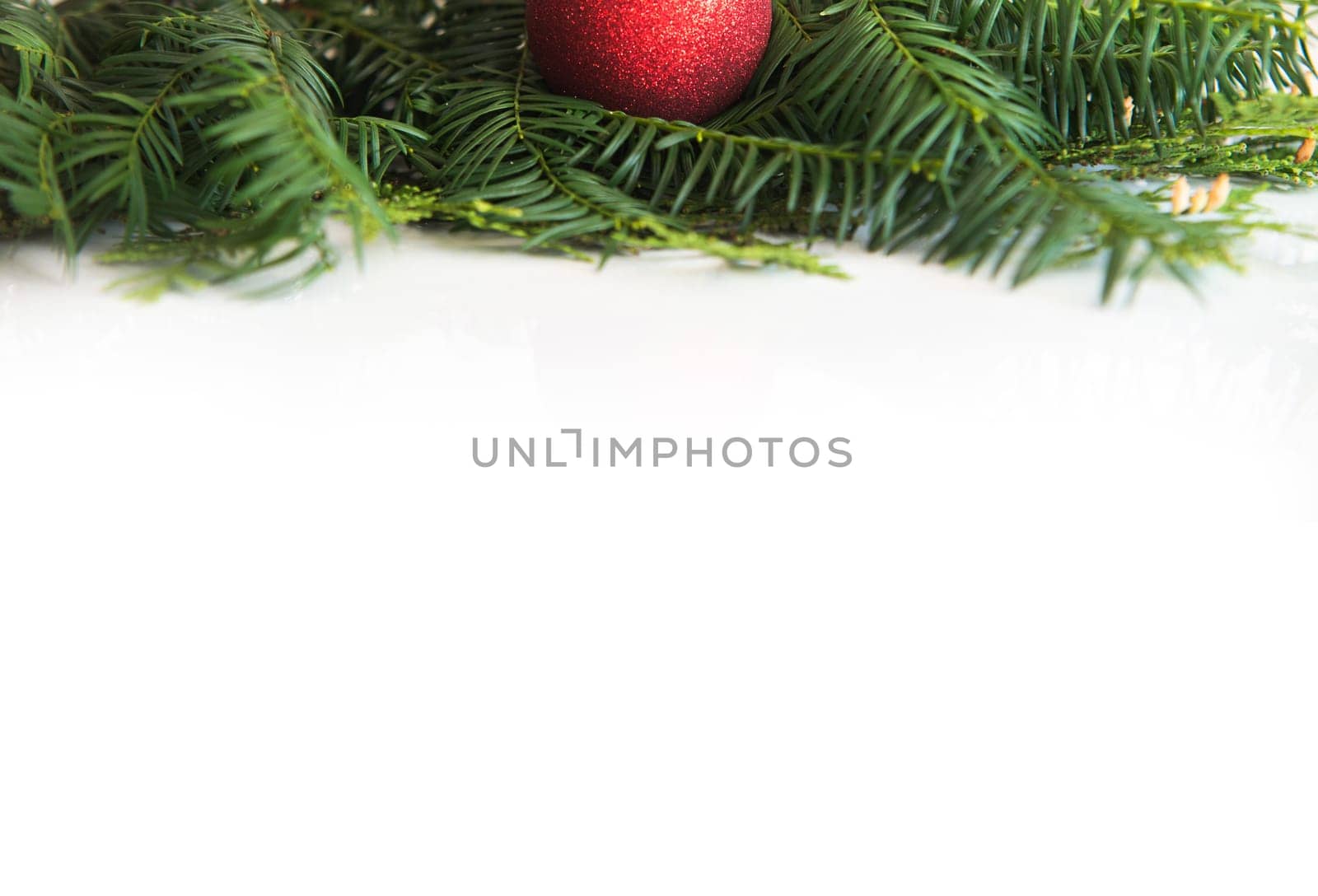 christmas decorations on white background
