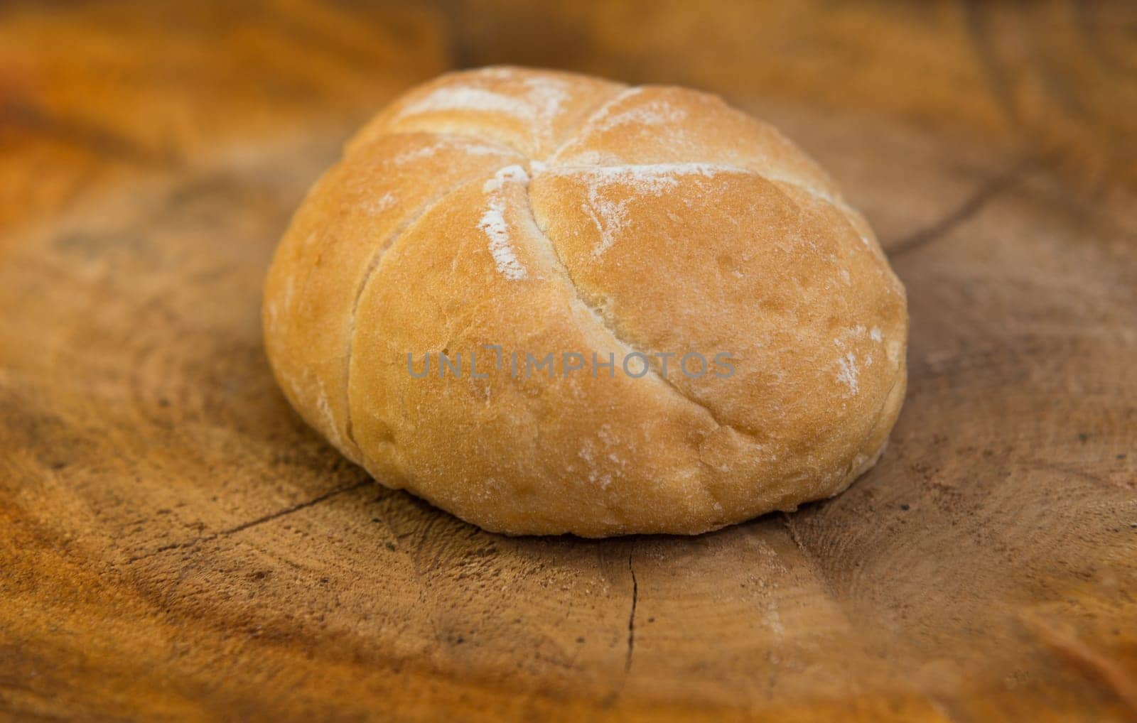  homemade bread rolls on wood background