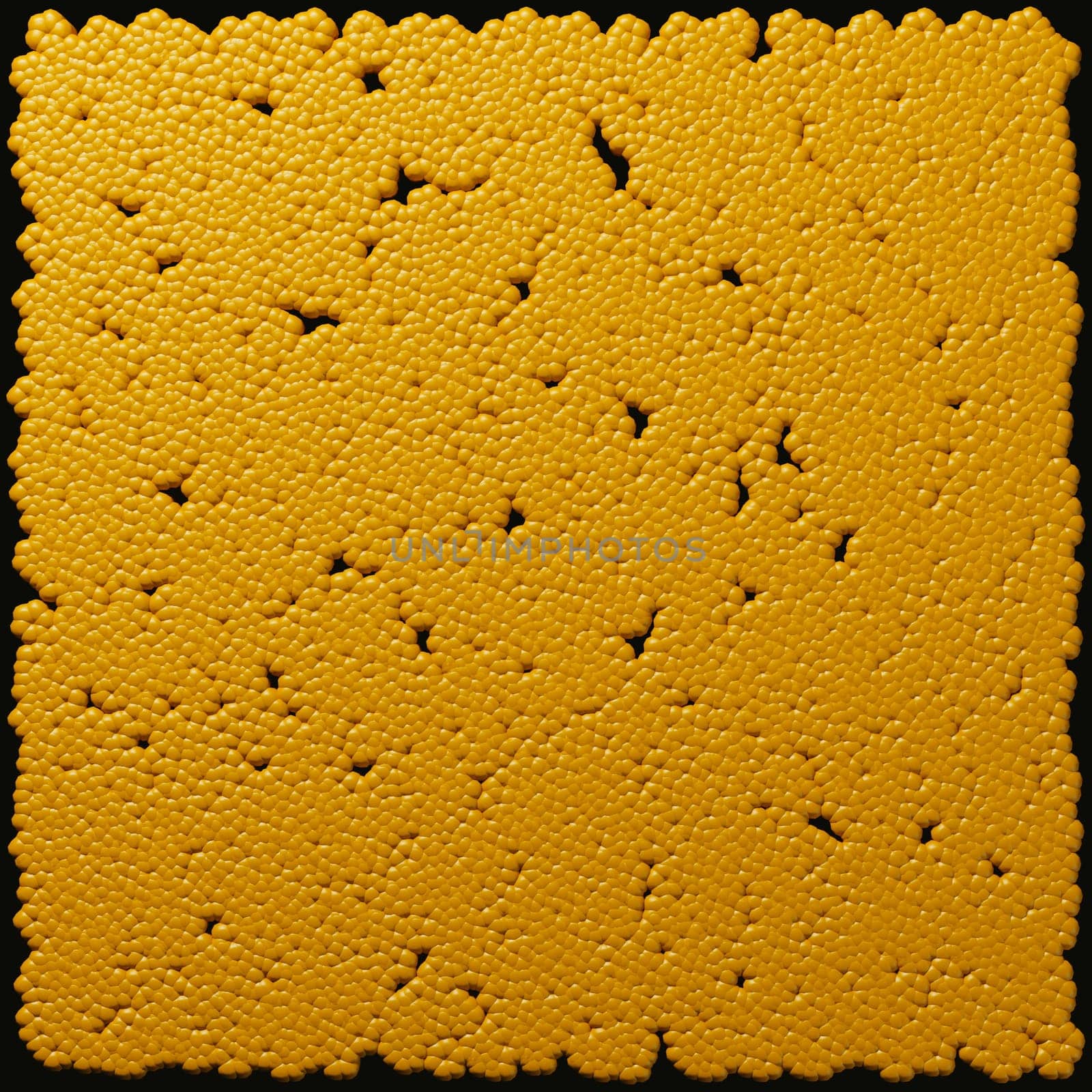 pattern of simple yellow geometrical shapes with black border