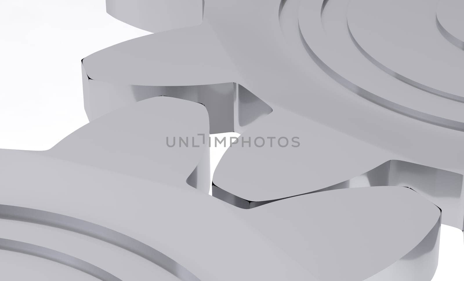 illustration of two gear wheels in grey colors with macro cog