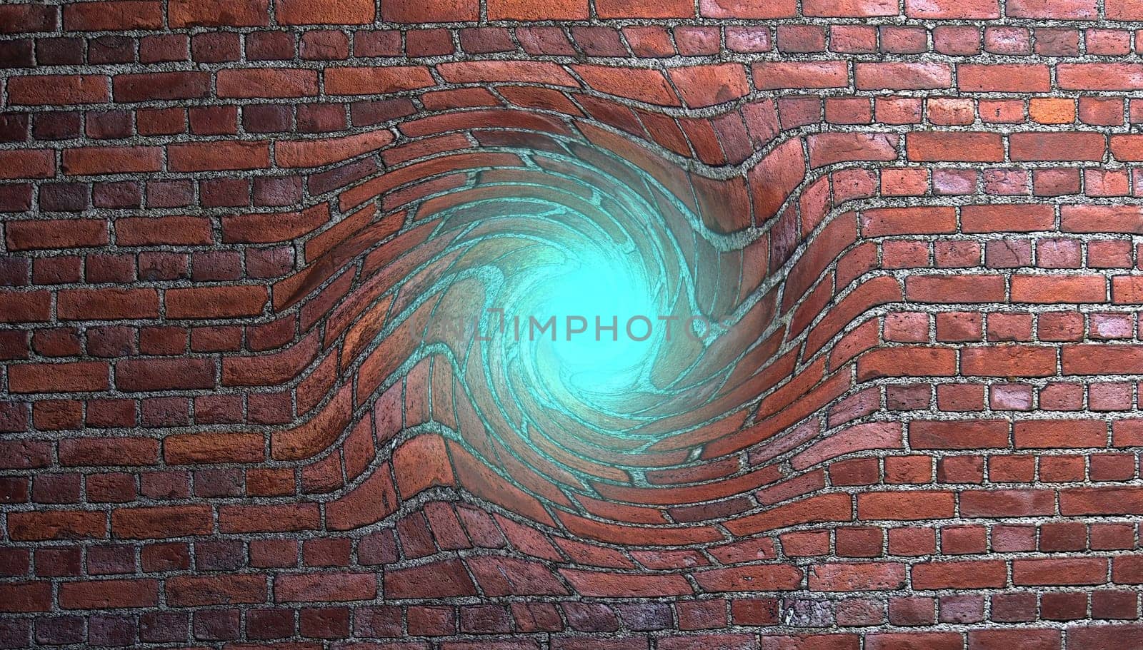 Portal wall warp, traveling in time and space.