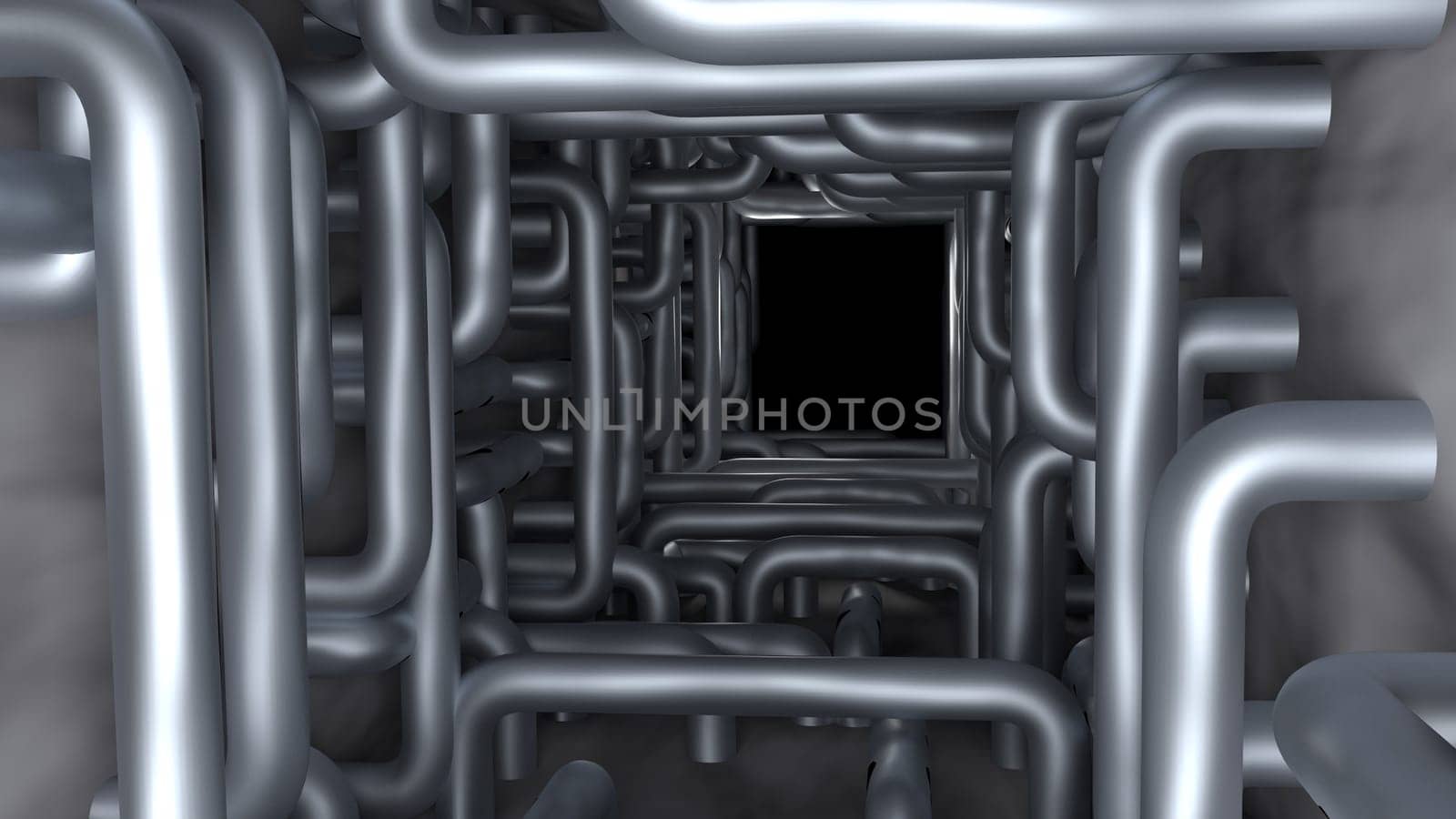 Equipment, cables and piping inside of a industrial