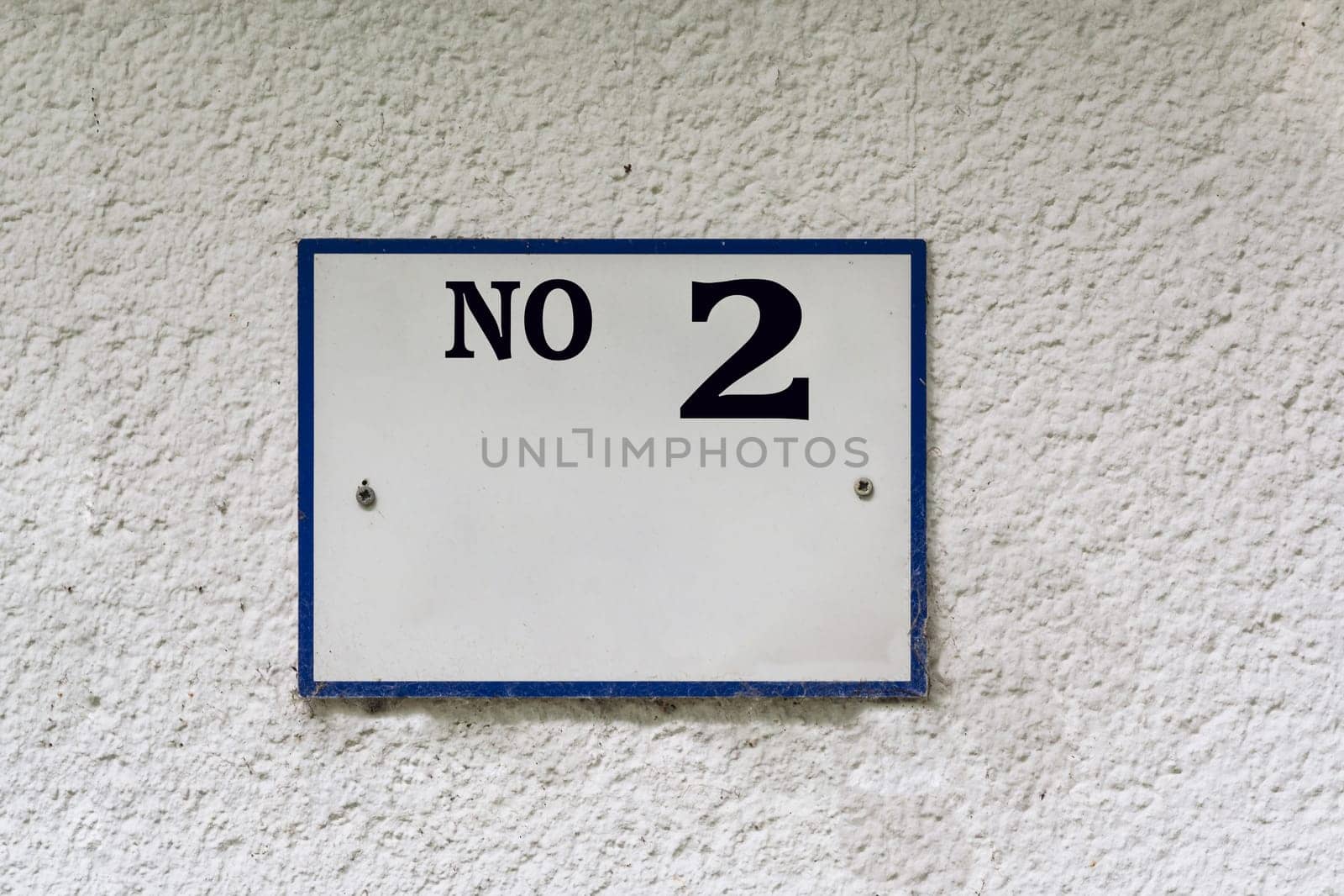Sign or plaque with inscription No 2.