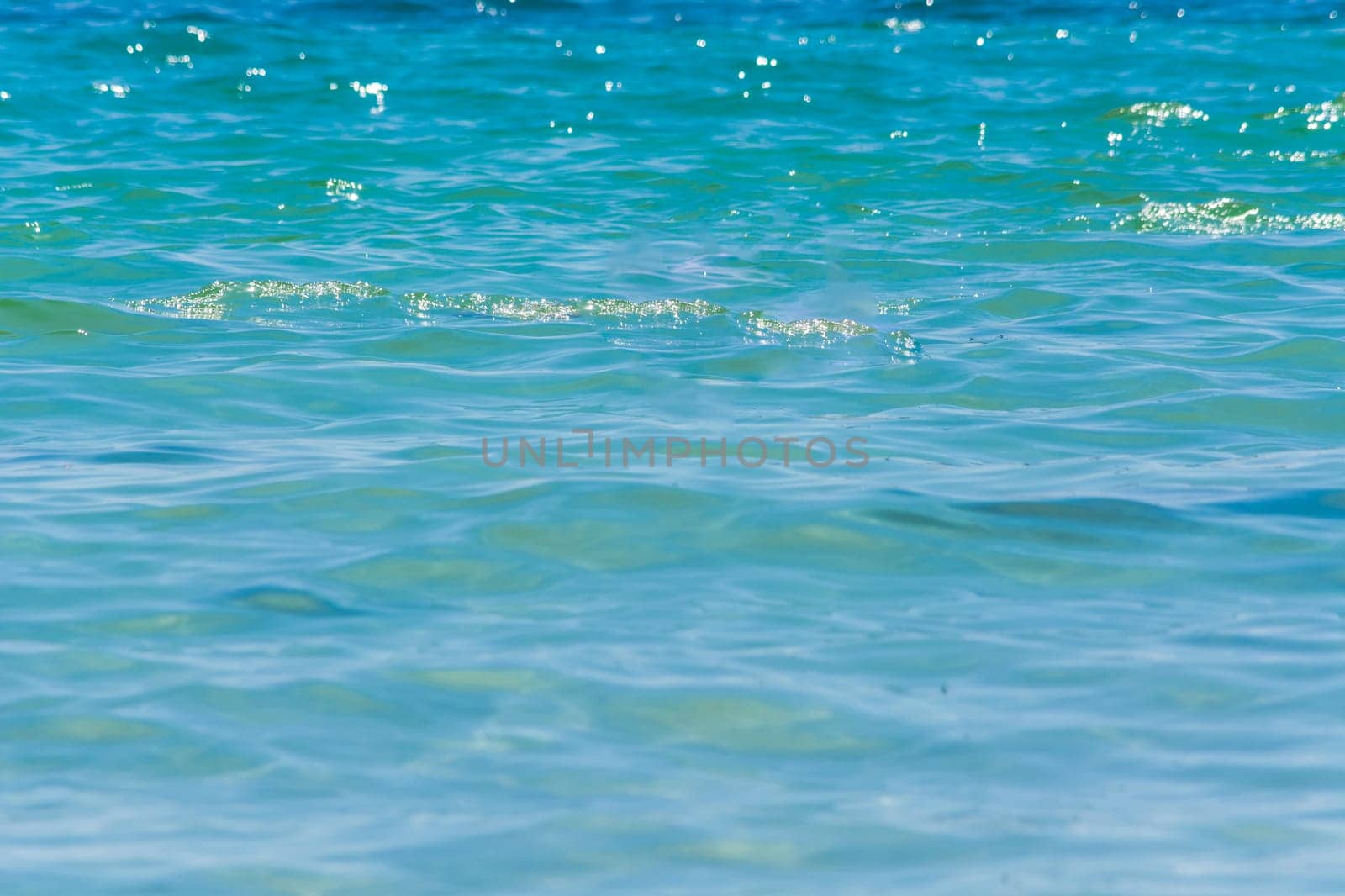 Tropical sea detail,blue water in daylight..