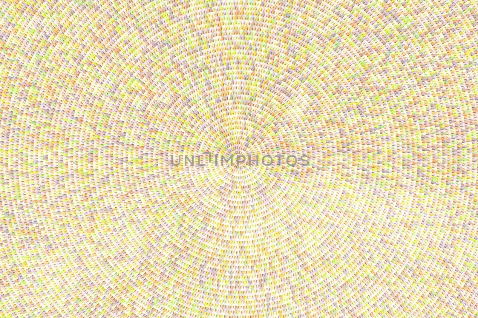 Woven spiral pattern in pastel colors strongly structured..