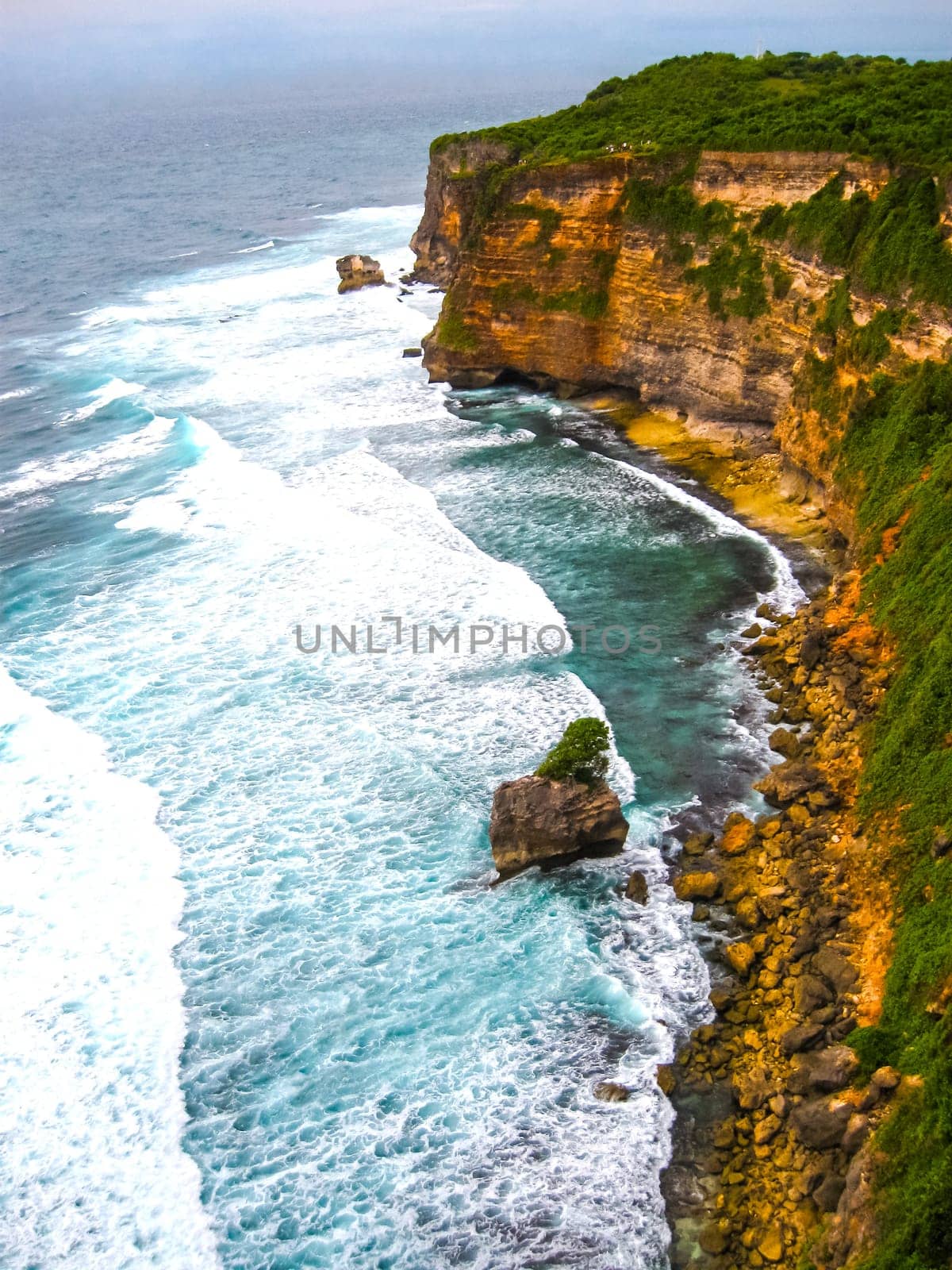The ocean, waves at Uluvatu Bali Indonesia