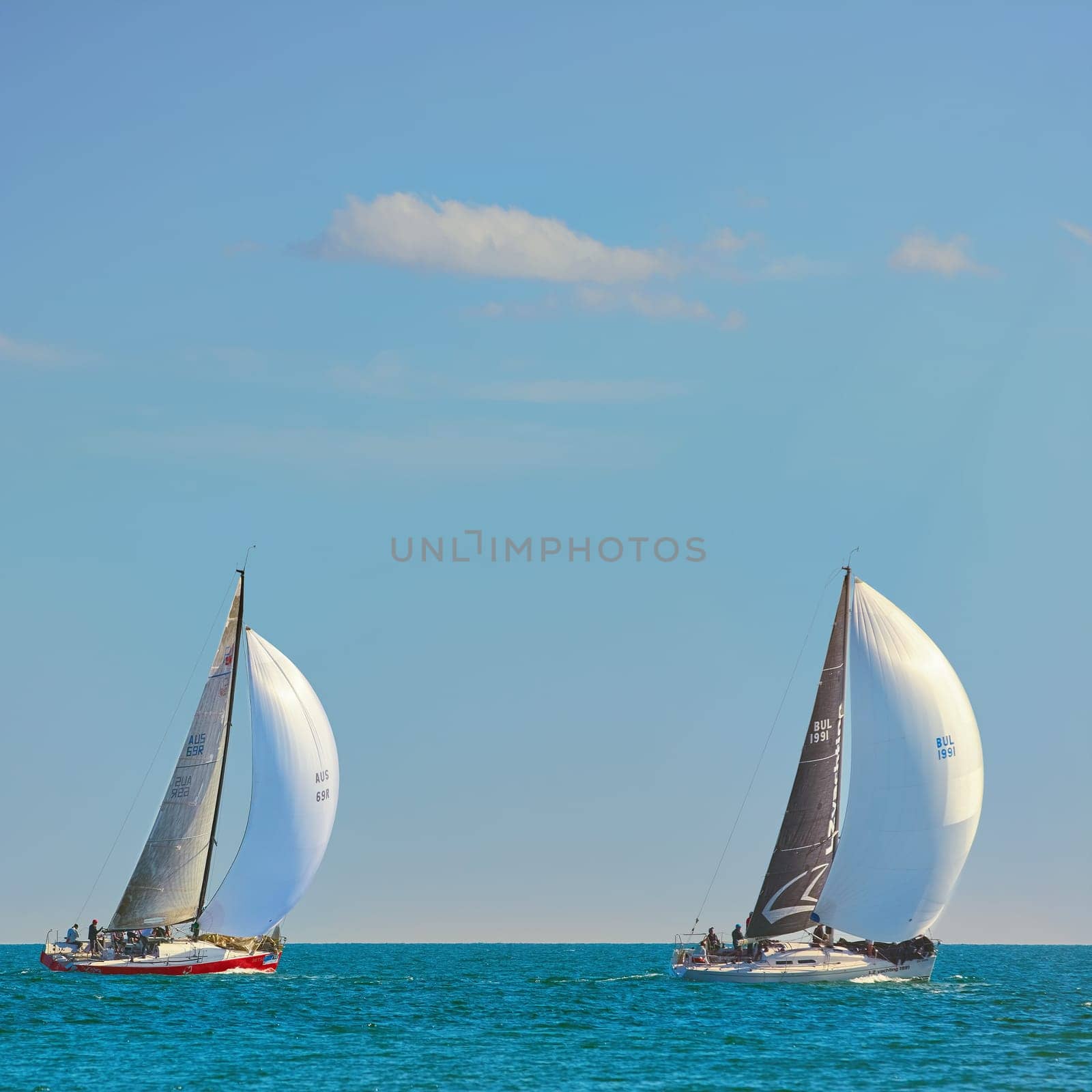 VARNA, BULGARIA - September 30, 2016: Yacht Regatta Pro-Am Race along the Bulgarian Black Sea Coast