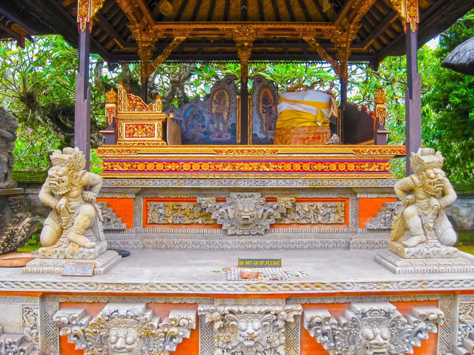 Batuan, Bali, Indonesia - December 28, 2008: The Puseh Batuan Temple at Bali Indonesia