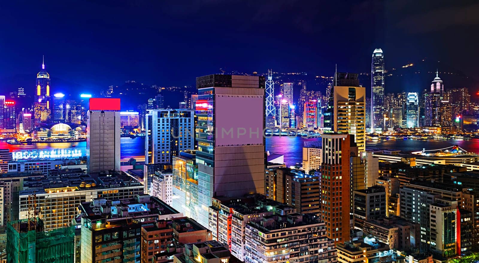 Hong Kong skyline at night