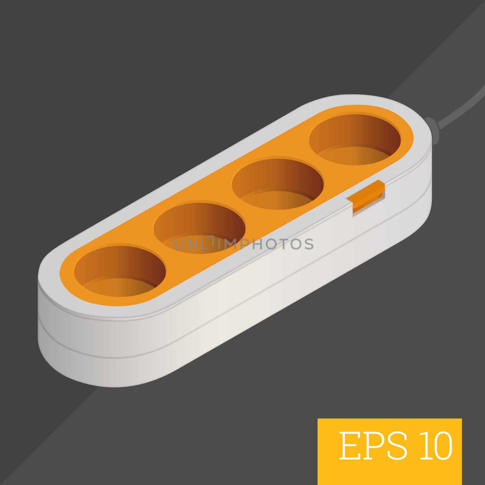 electric socket cord eps10 vector illustration. power outlet