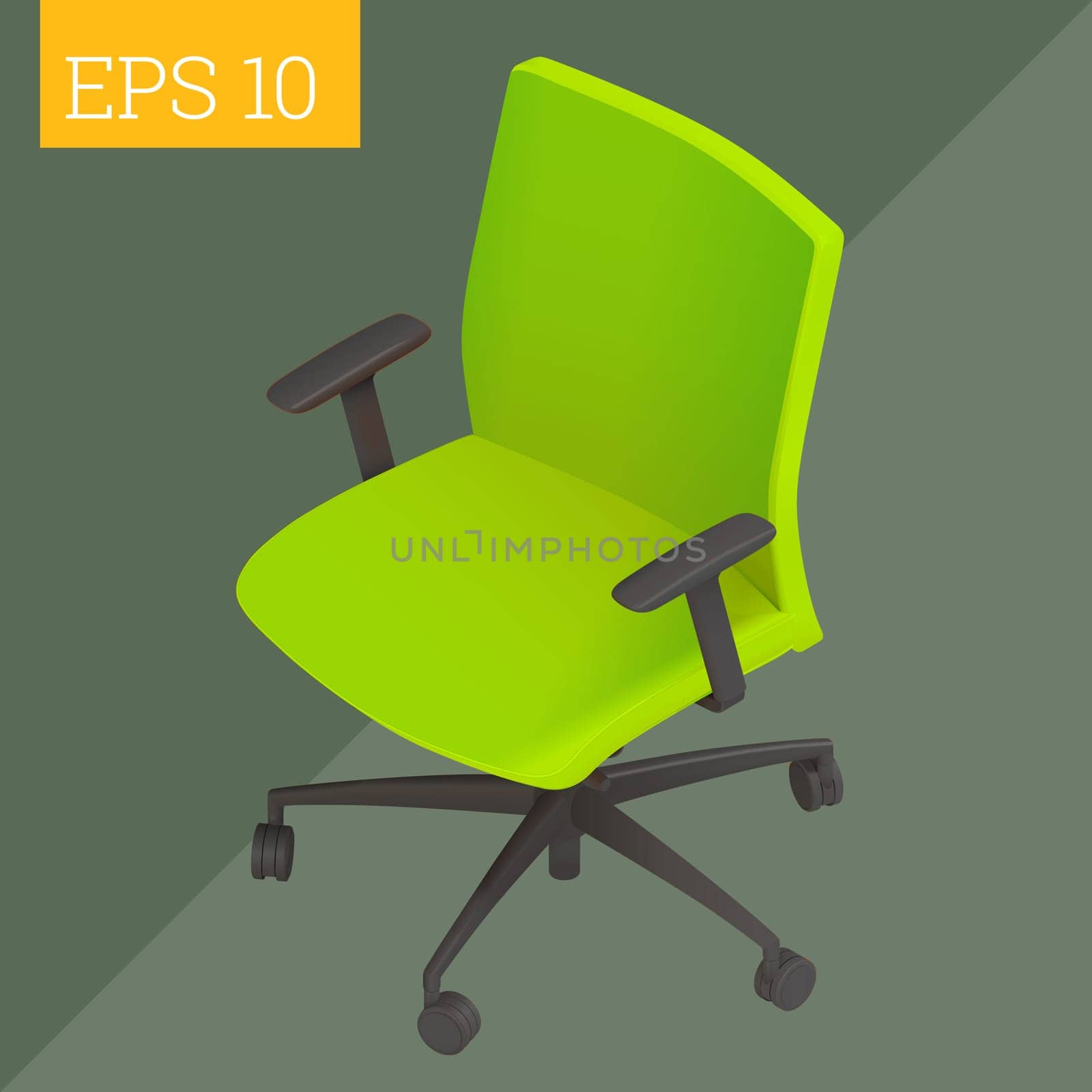 computer chair eps10 vector illustration. office armchair