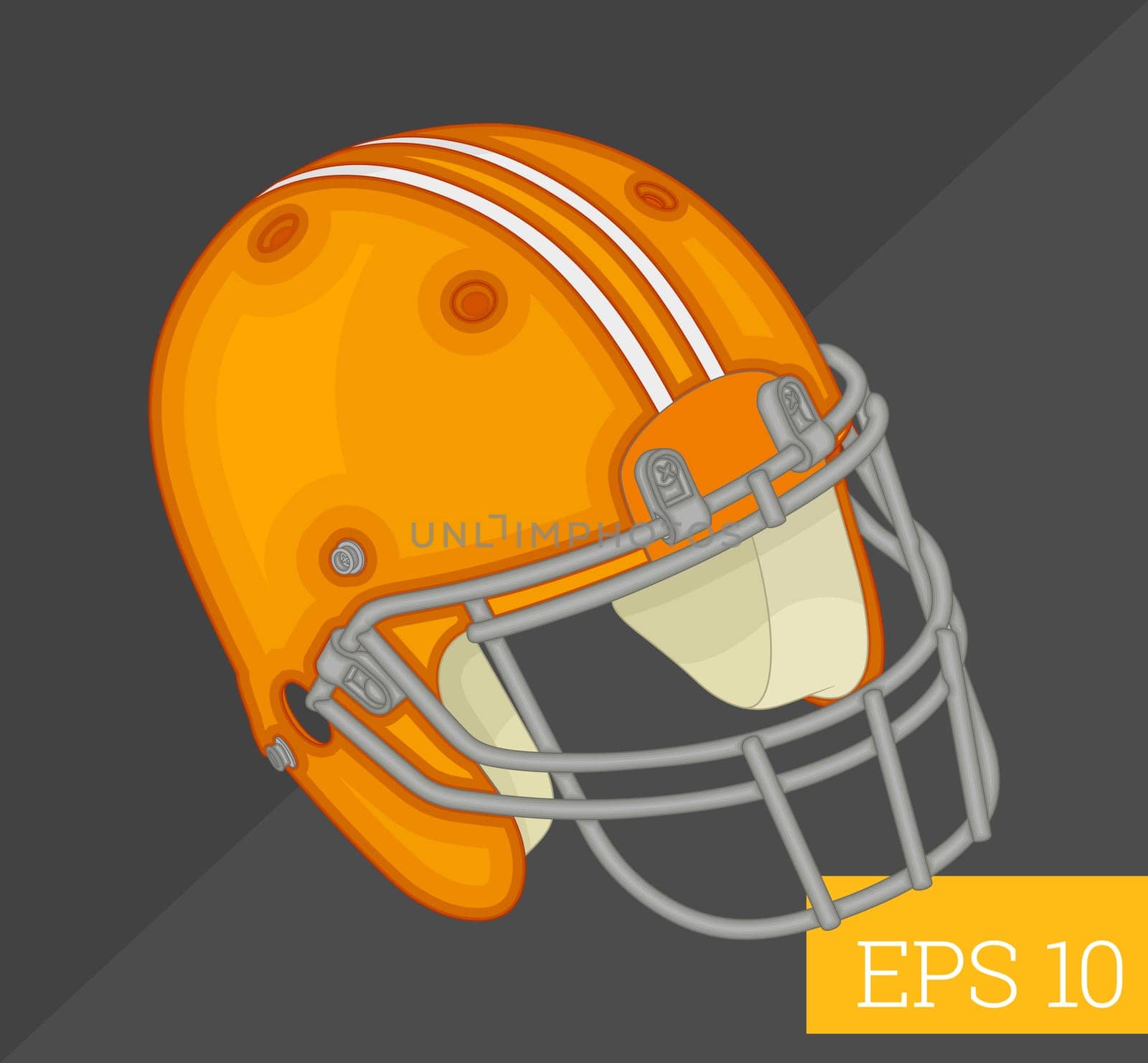 rugby safety helmet eps10 vector illustration. american football headgear.