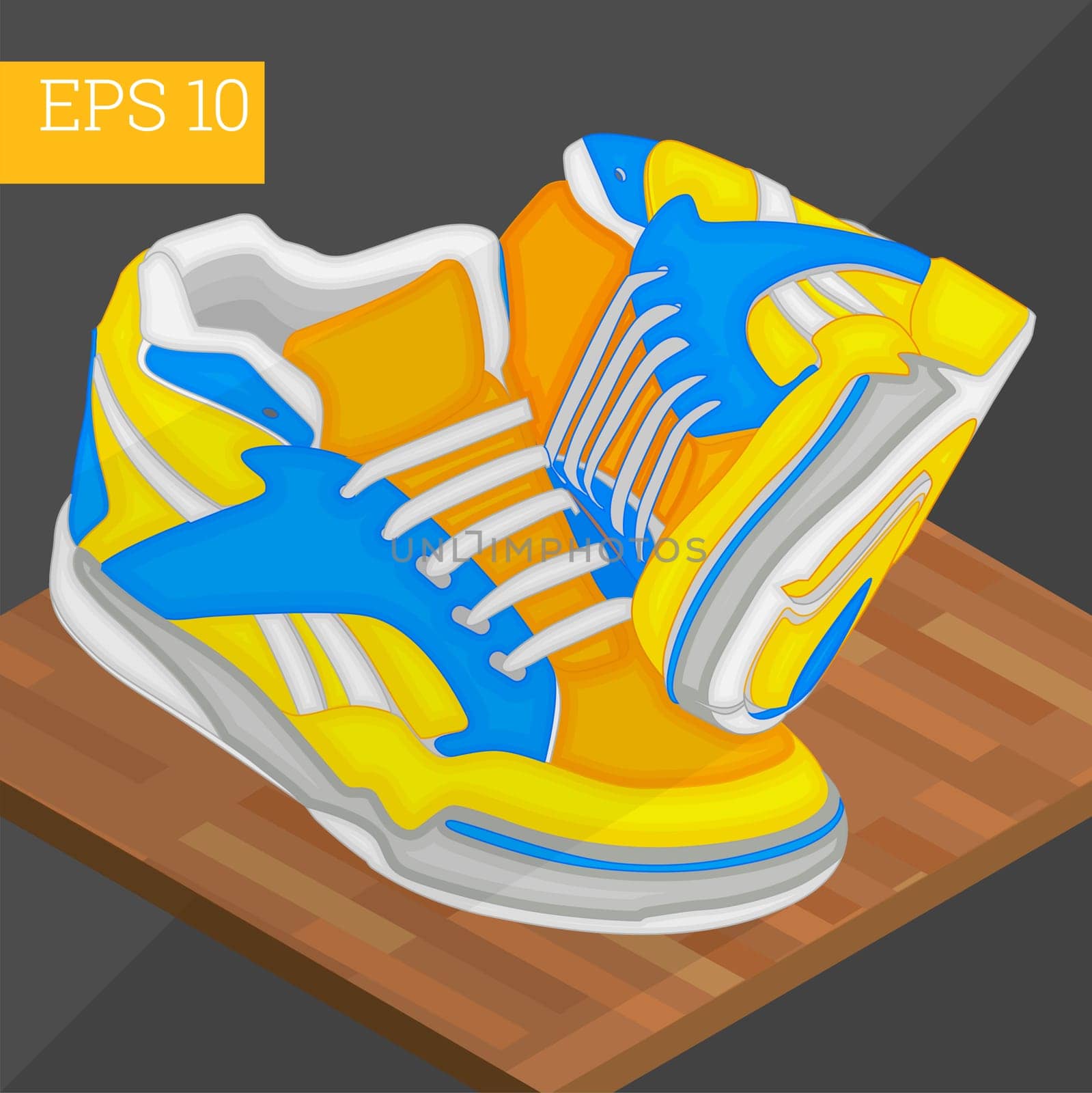 pair of sneakers shoes eps10 vector illustration