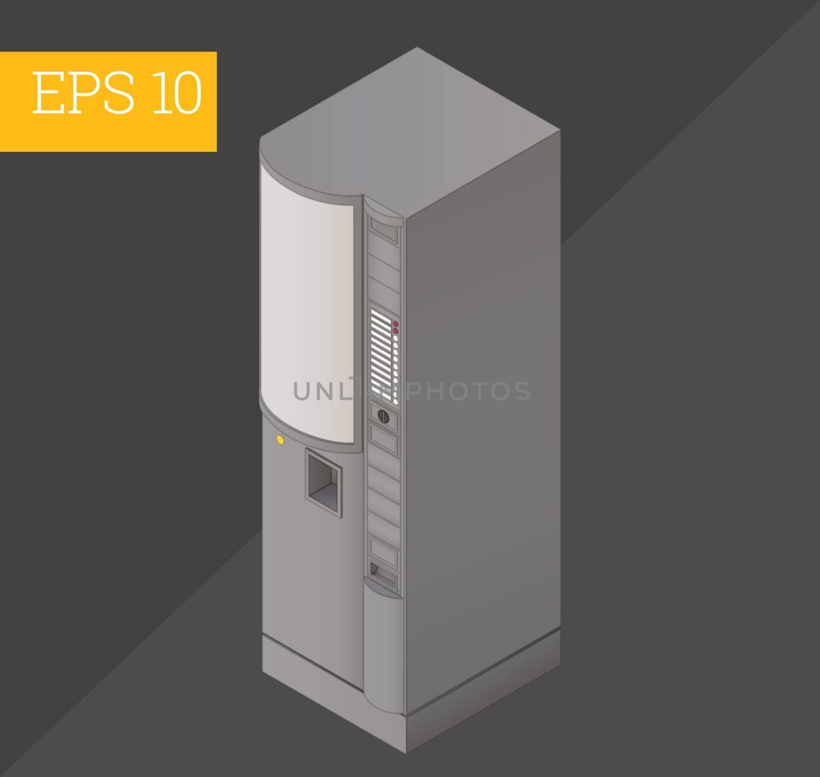 coffee vending machine eps10 vector 3d illustration. automatic coffeemaker