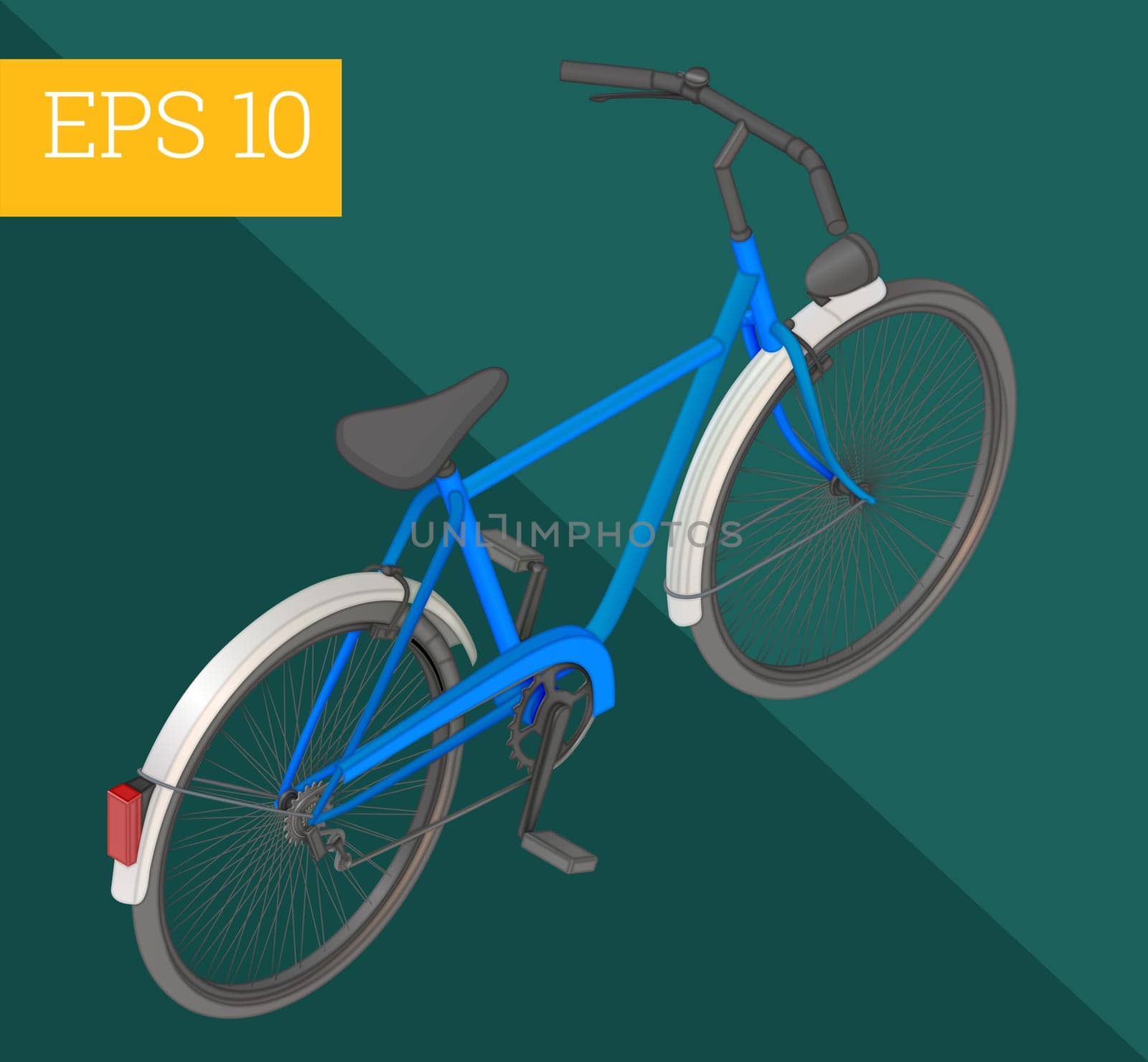 bicycle eps10 vector 3d illustration. bike isolated