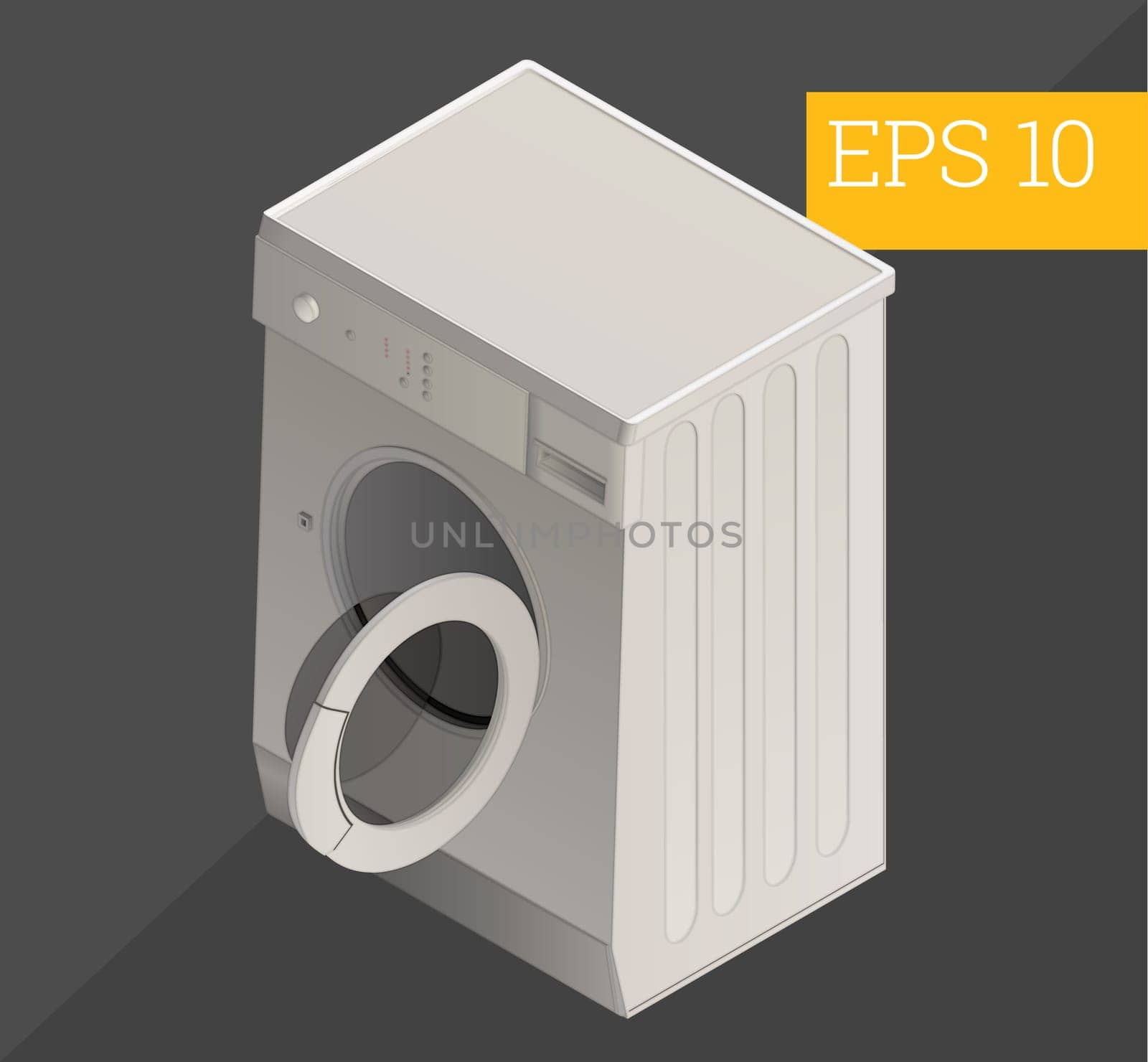 washing machine eps10 vector illustration. electrical washmachine