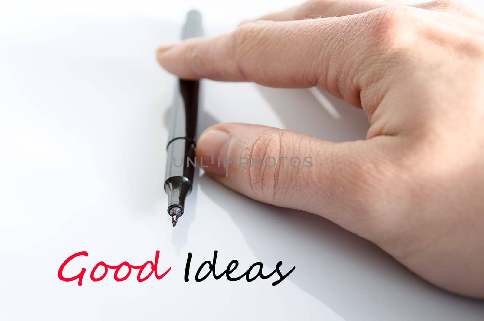 Good ideas text concept isolated over white background