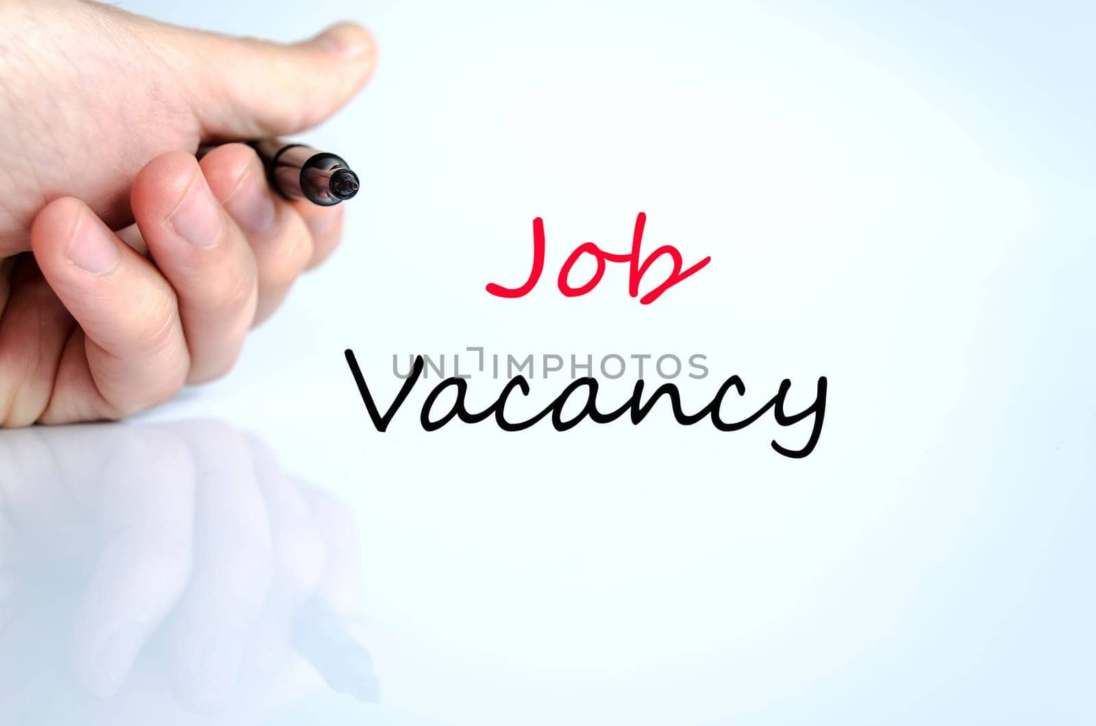 Job vacancy text concept isolated over white background