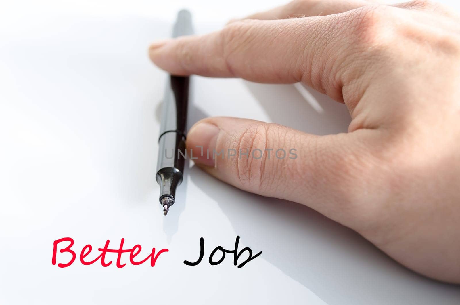 Better job text concept isolated over white background